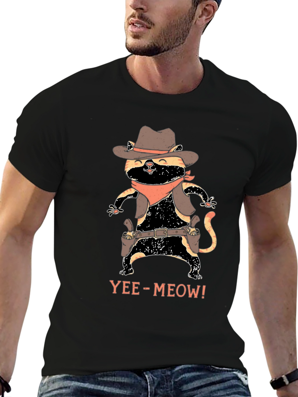 Cowboy Cat Graphic Tee - Yee-Meow!