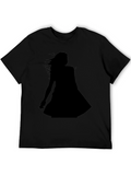 Silhouette Graphic Tee - Stylish Black T-Shirt