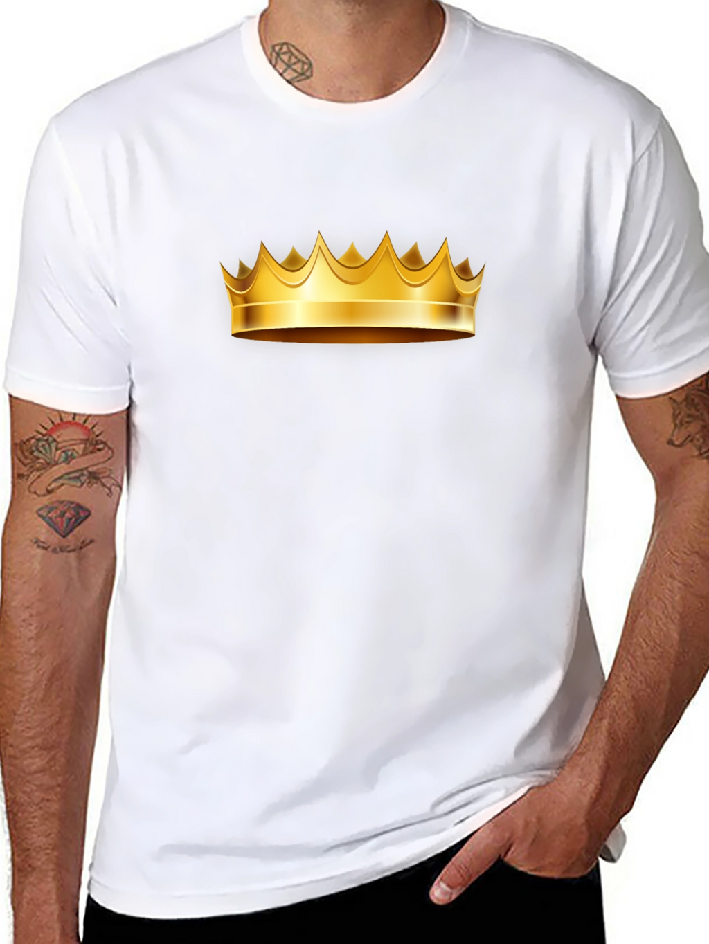Golden Crown Graphic Tee - Black