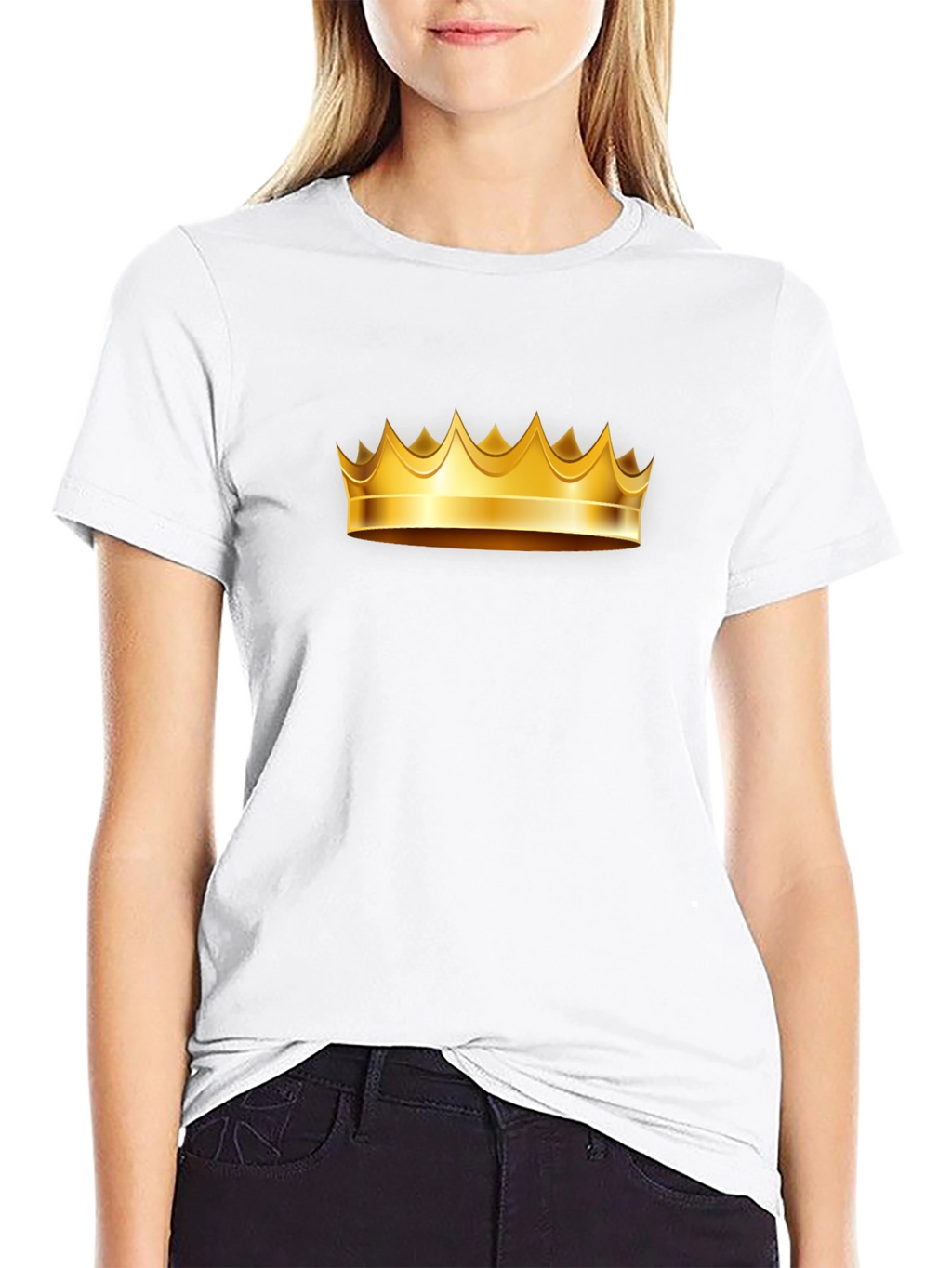 Golden Crown Graphic Tee - Black