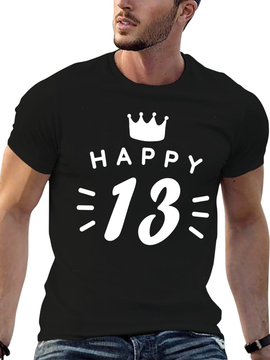 Happy 13th Birthday T-Shirt - Crown Graphic