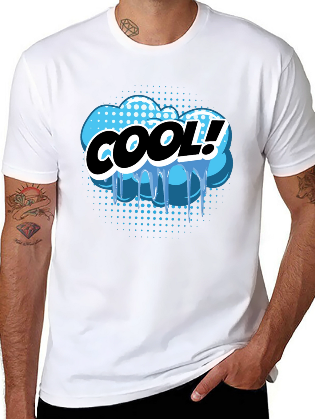Cool Graphic Print Black T-Shirt