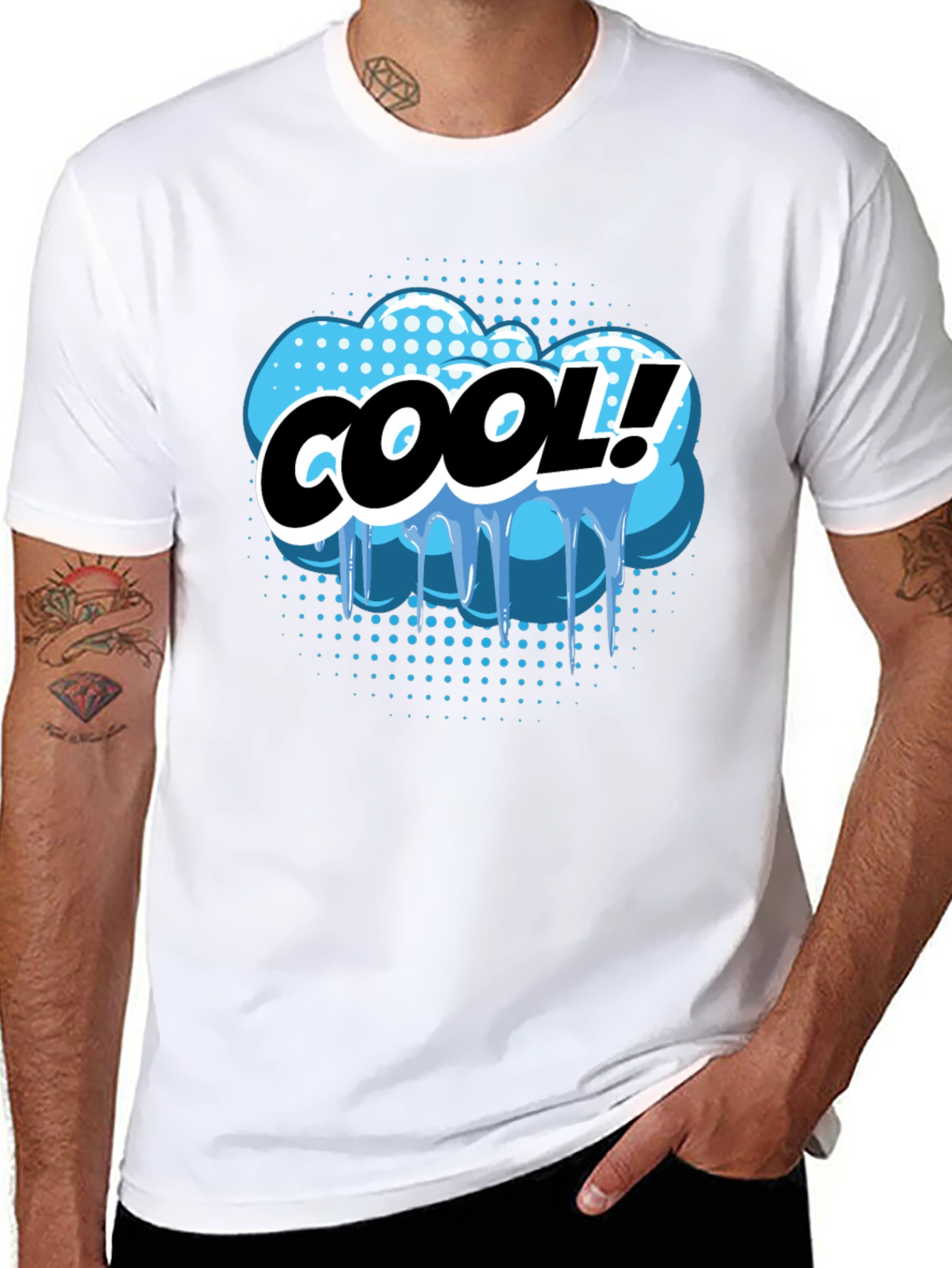 Cool Graphic Print Black T-Shirt