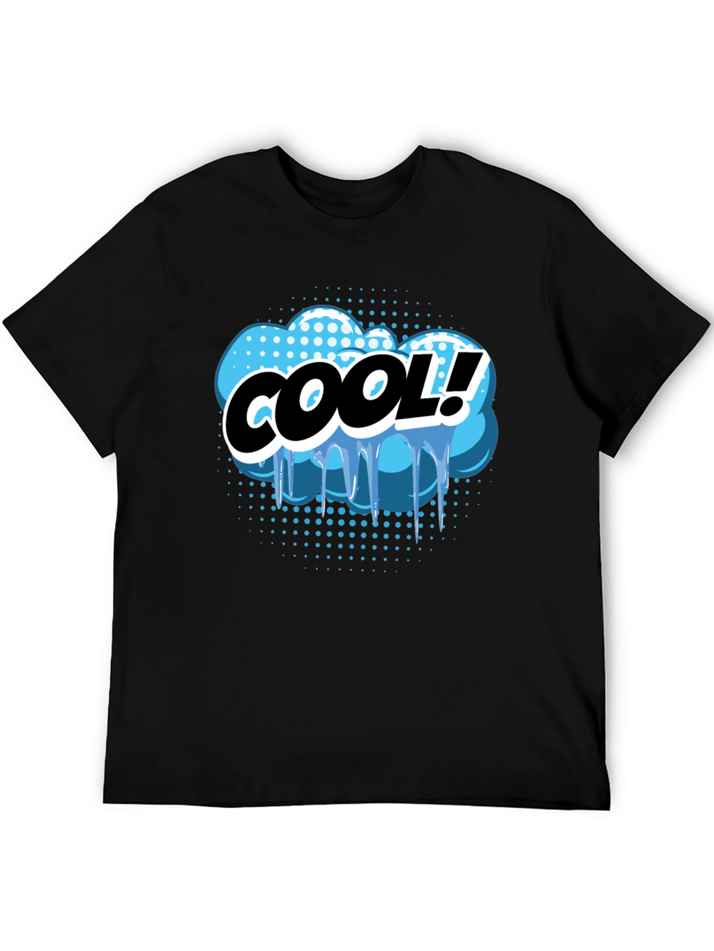 Cool Graphic Print Black T-Shirt