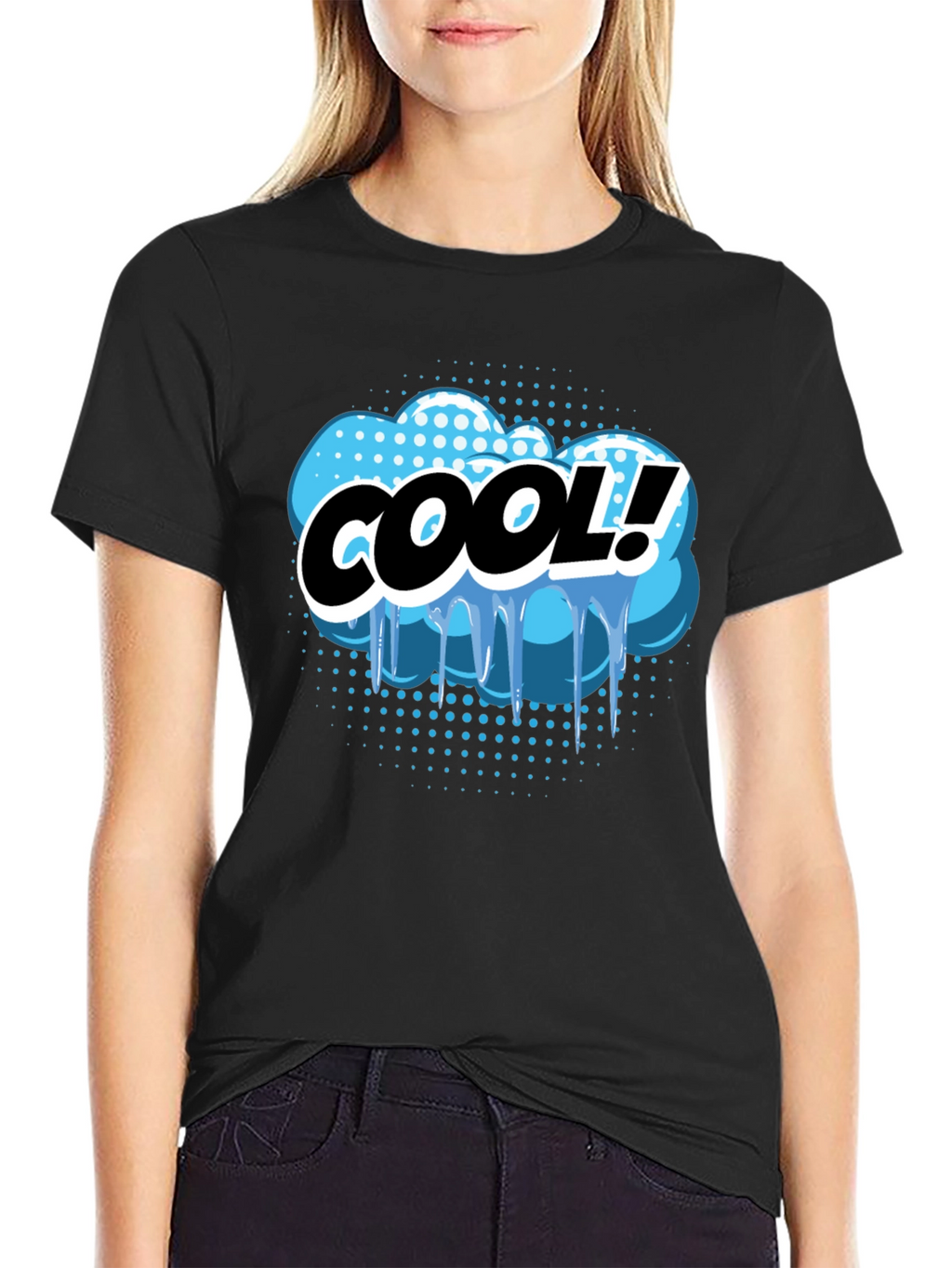 Cool Graphic Print Black T-Shirt