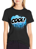Cool Graphic Print Black T-Shirt