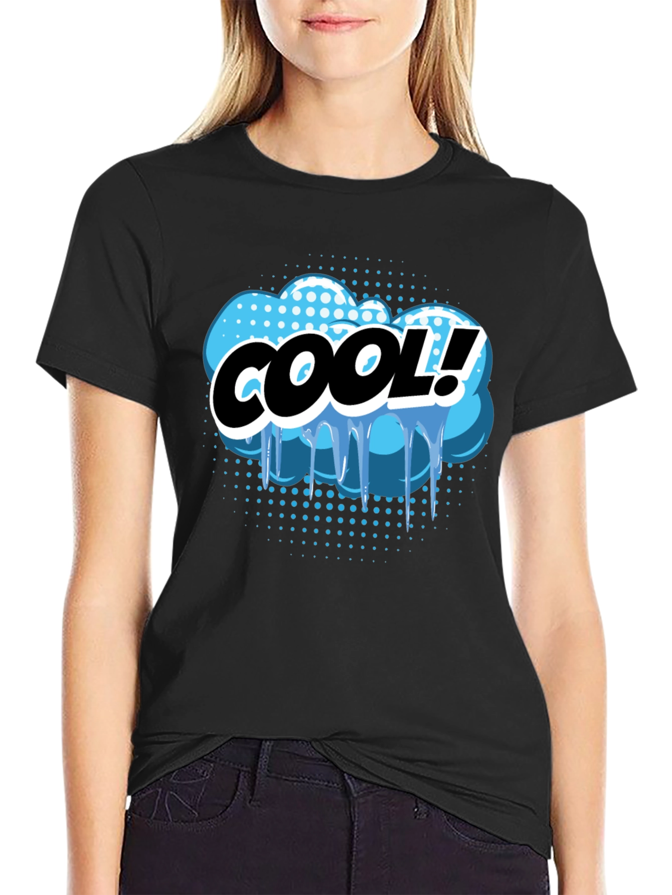 Cool Graphic Print Black T-Shirt