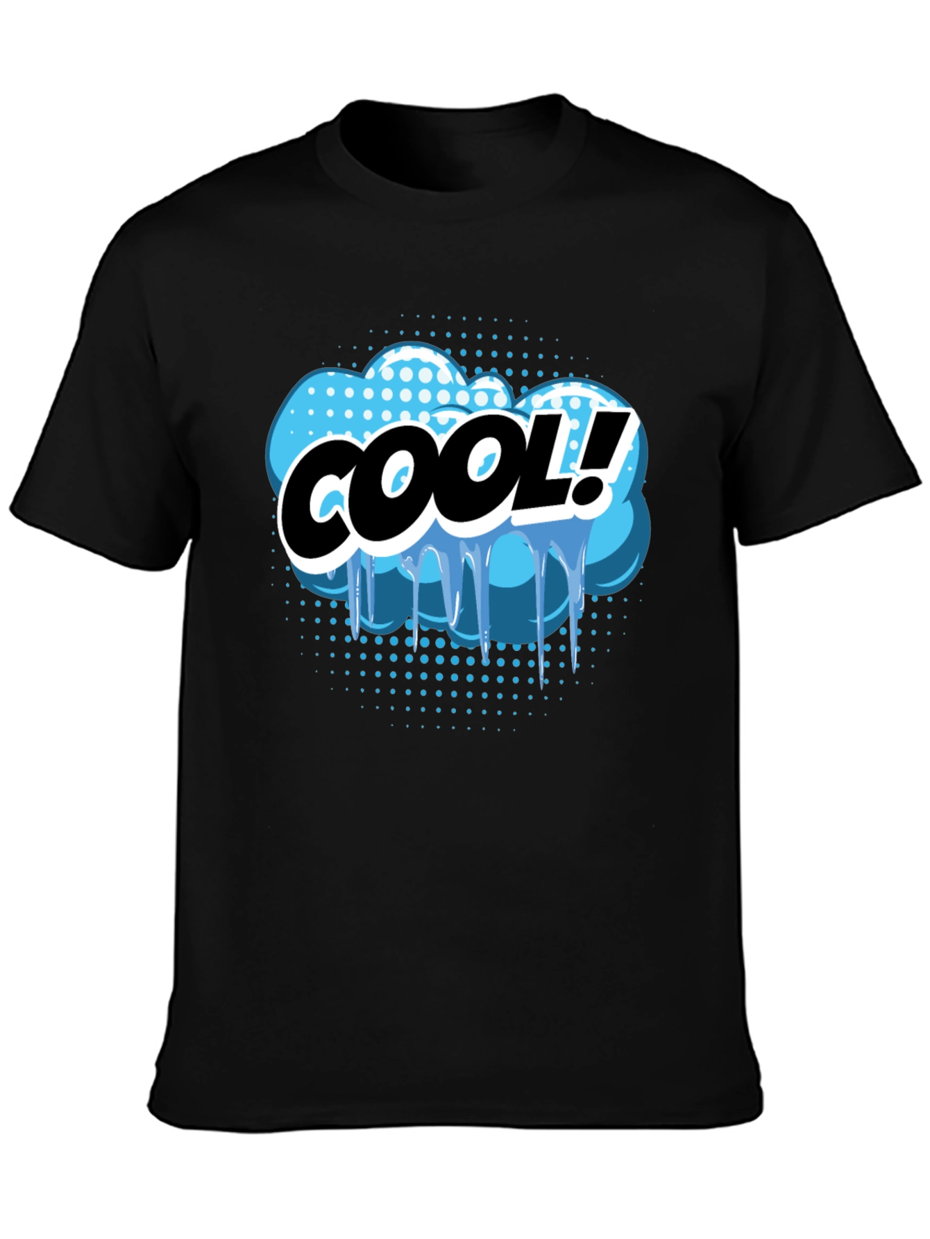 Cool Graphic Print Black T-Shirt