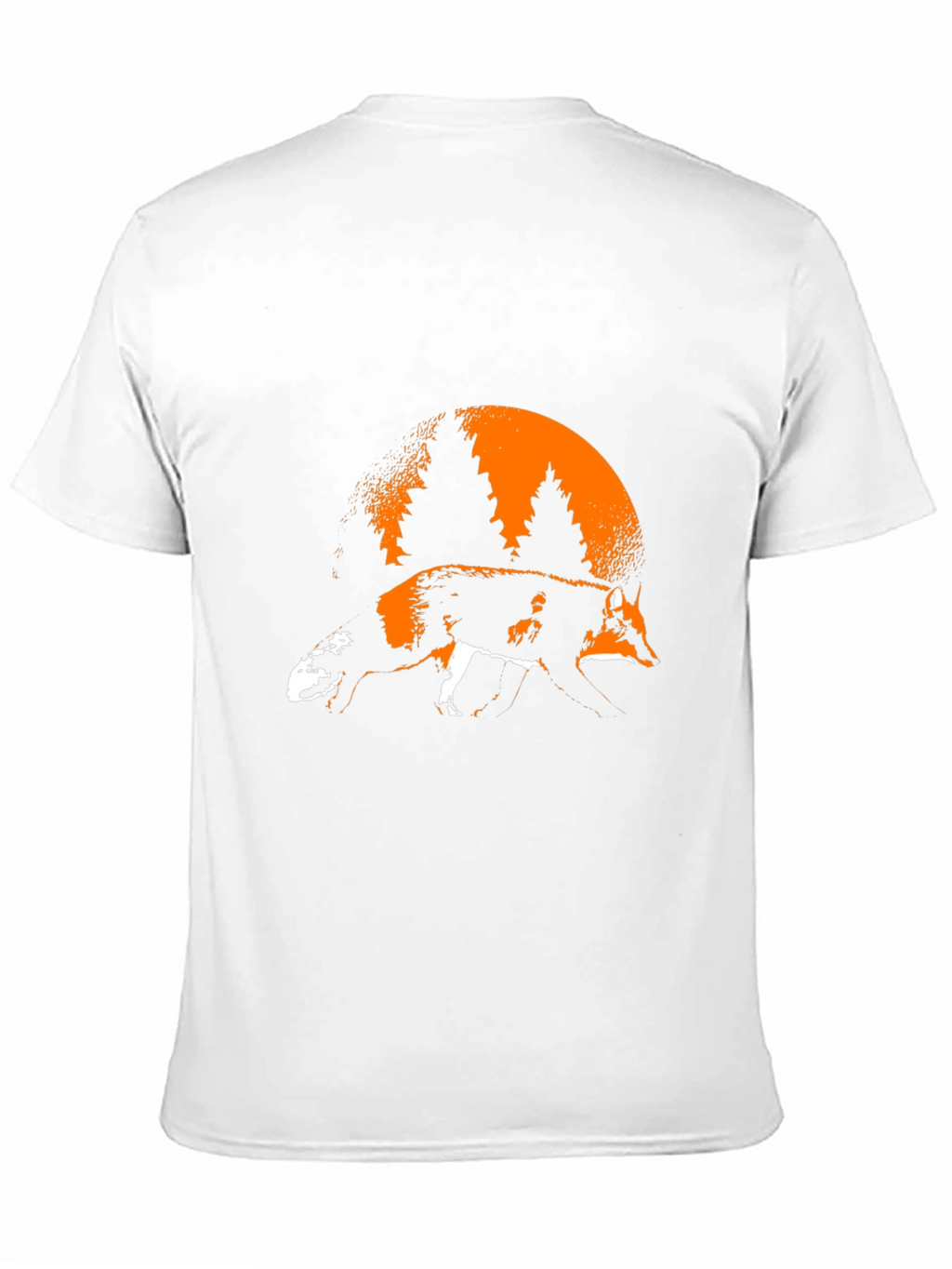 Fox & Forest Graphic Print Black T-Shirt