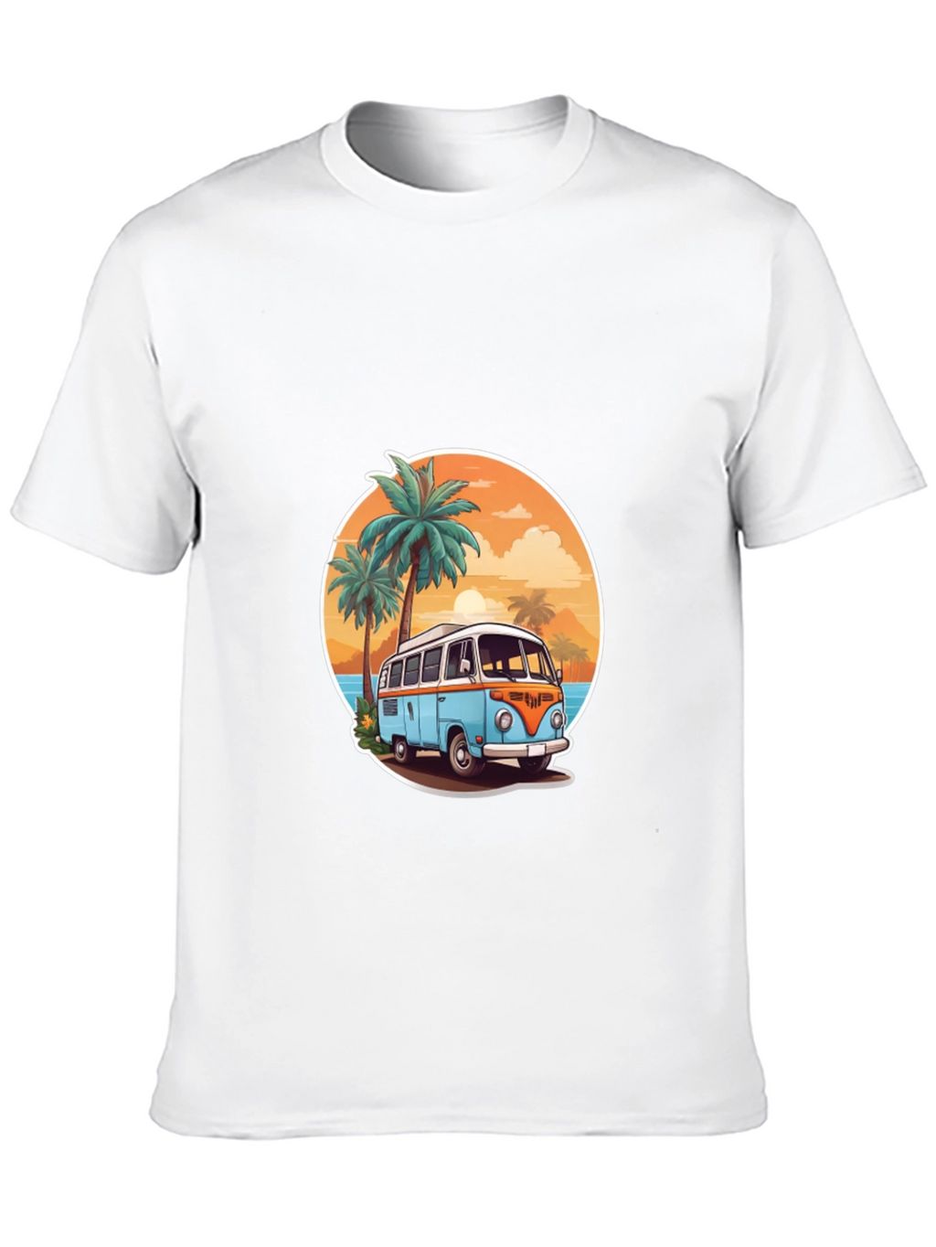 Retro Beach Van Graphic Tee - Summer Vibes T-Shirt