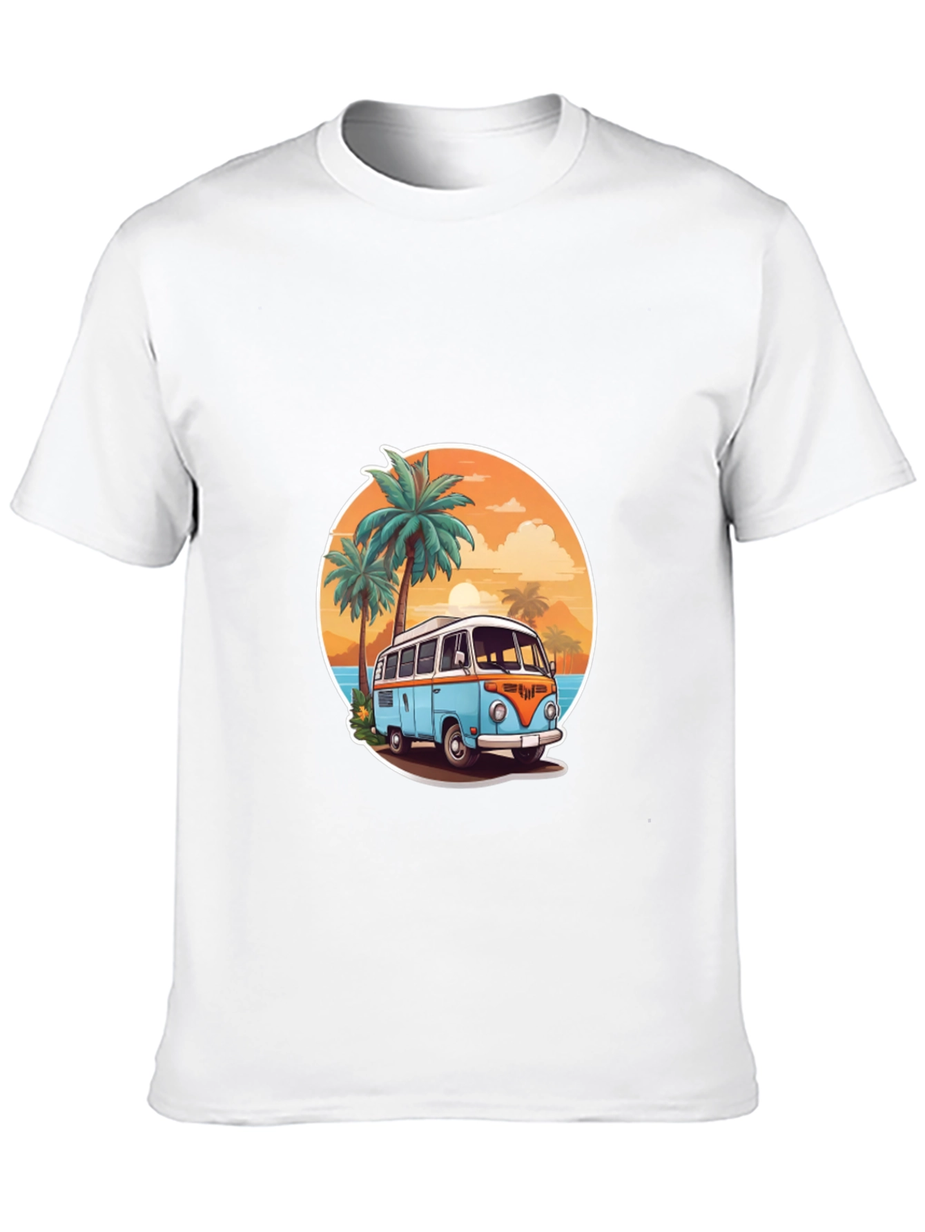 Retro Beach Van Graphic Tee - Summer Vibes T-Shirt