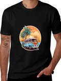 Retro Beach Van Graphic Tee - Summer Vibes T-Shirt