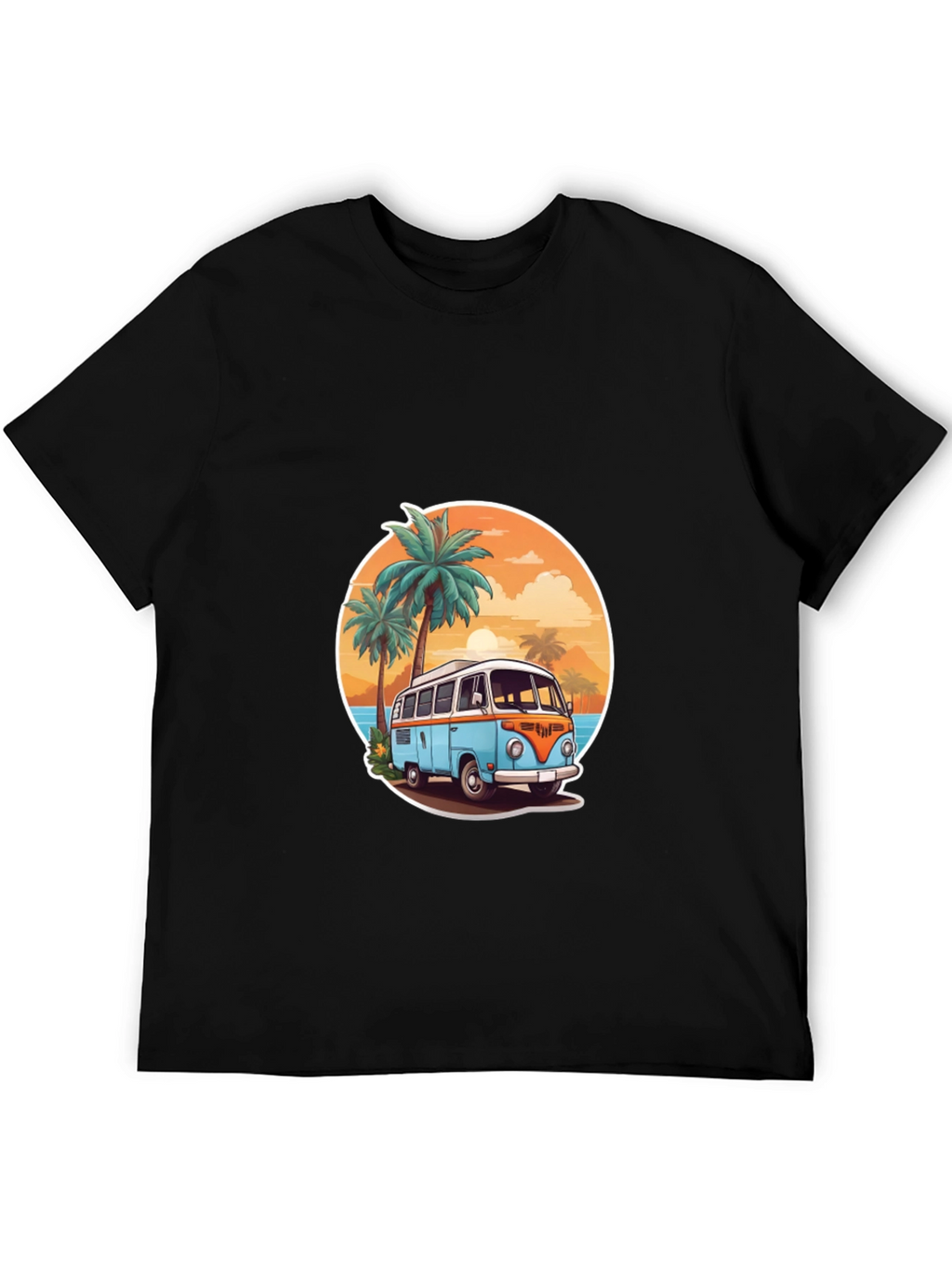Retro Beach Van Graphic Tee - Summer Vibes T-Shirt