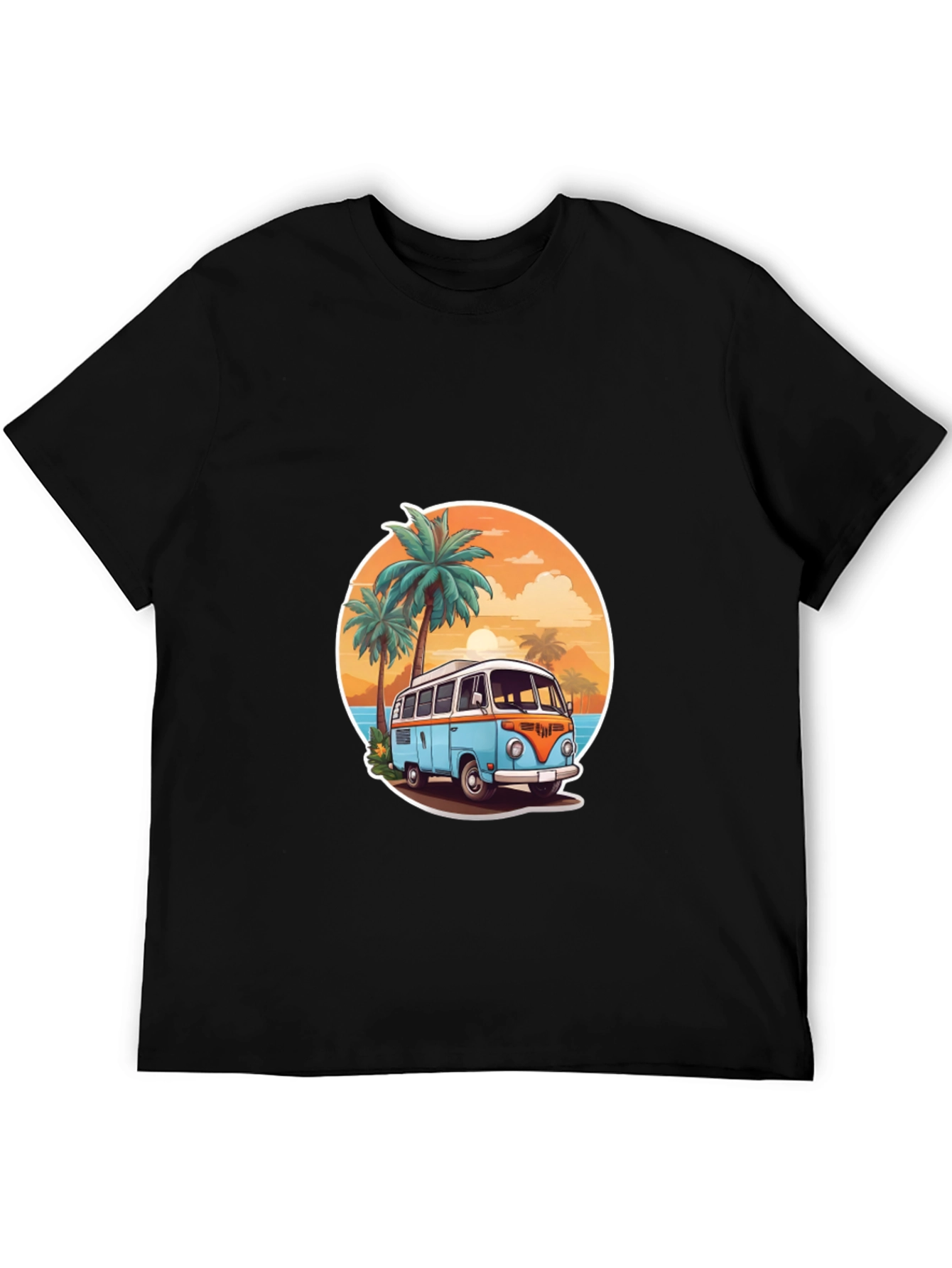 Retro Beach Van Graphic Tee - Summer Vibes T-Shirt