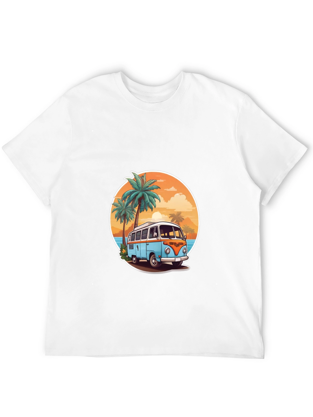 Retro Beach Van Graphic Tee - Summer Vibes T-Shirt