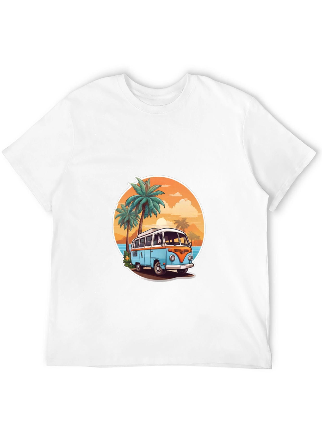 Retro Beach Van Graphic Tee - Summer Vibes T-Shirt