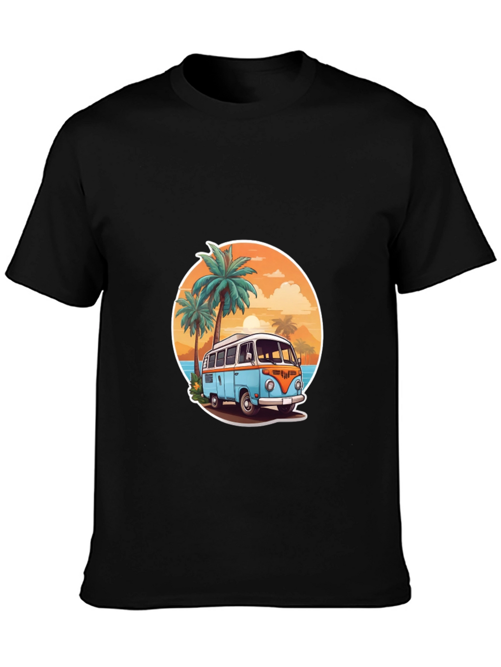 Retro Beach Van Graphic Tee - Summer Vibes T-Shirt