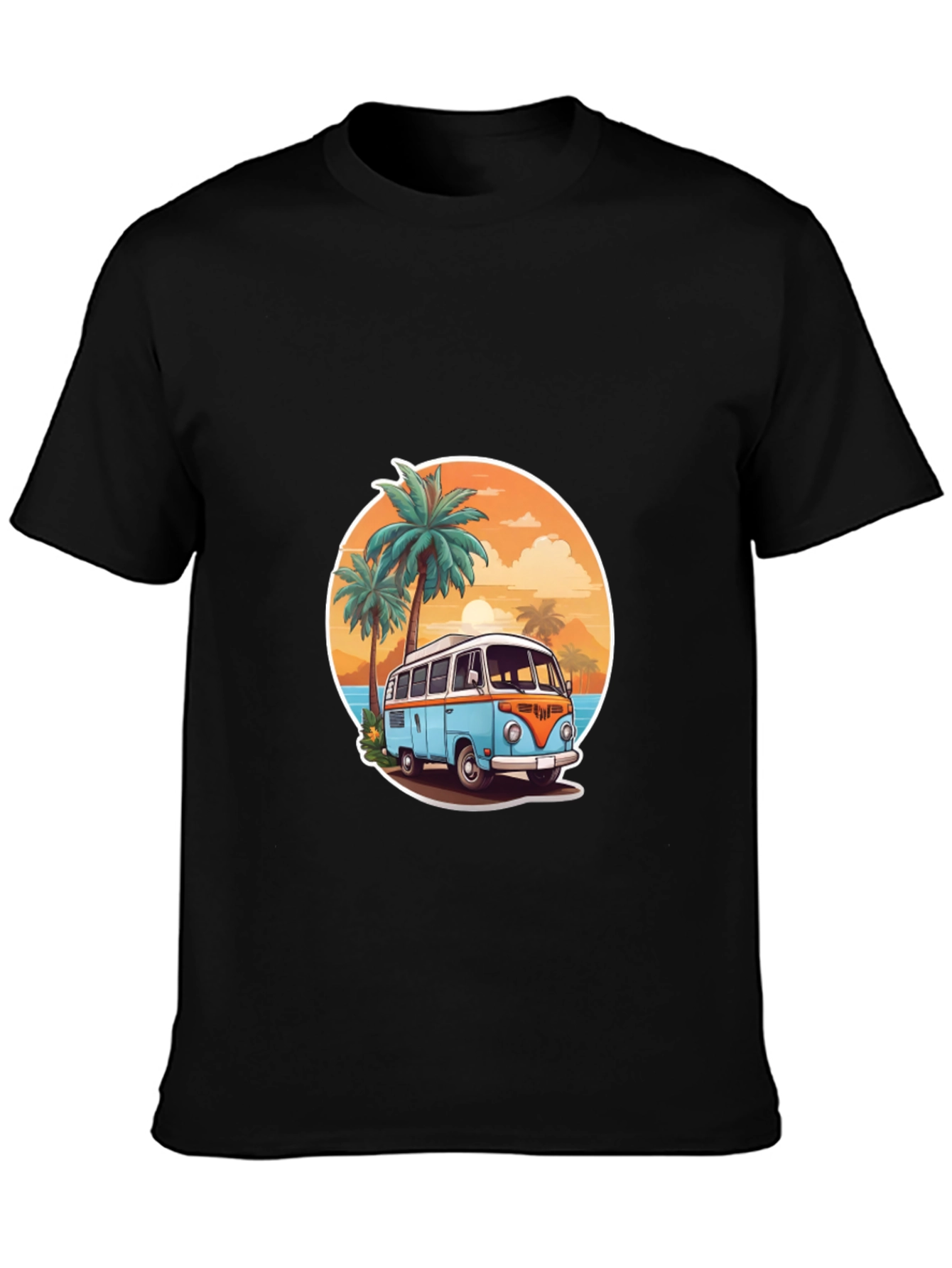 Retro Beach Van Graphic Tee - Summer Vibes T-Shirt