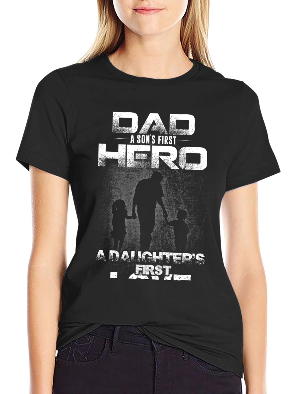 Dad A Sons First Hero T-Shirt Fathers Day Gift