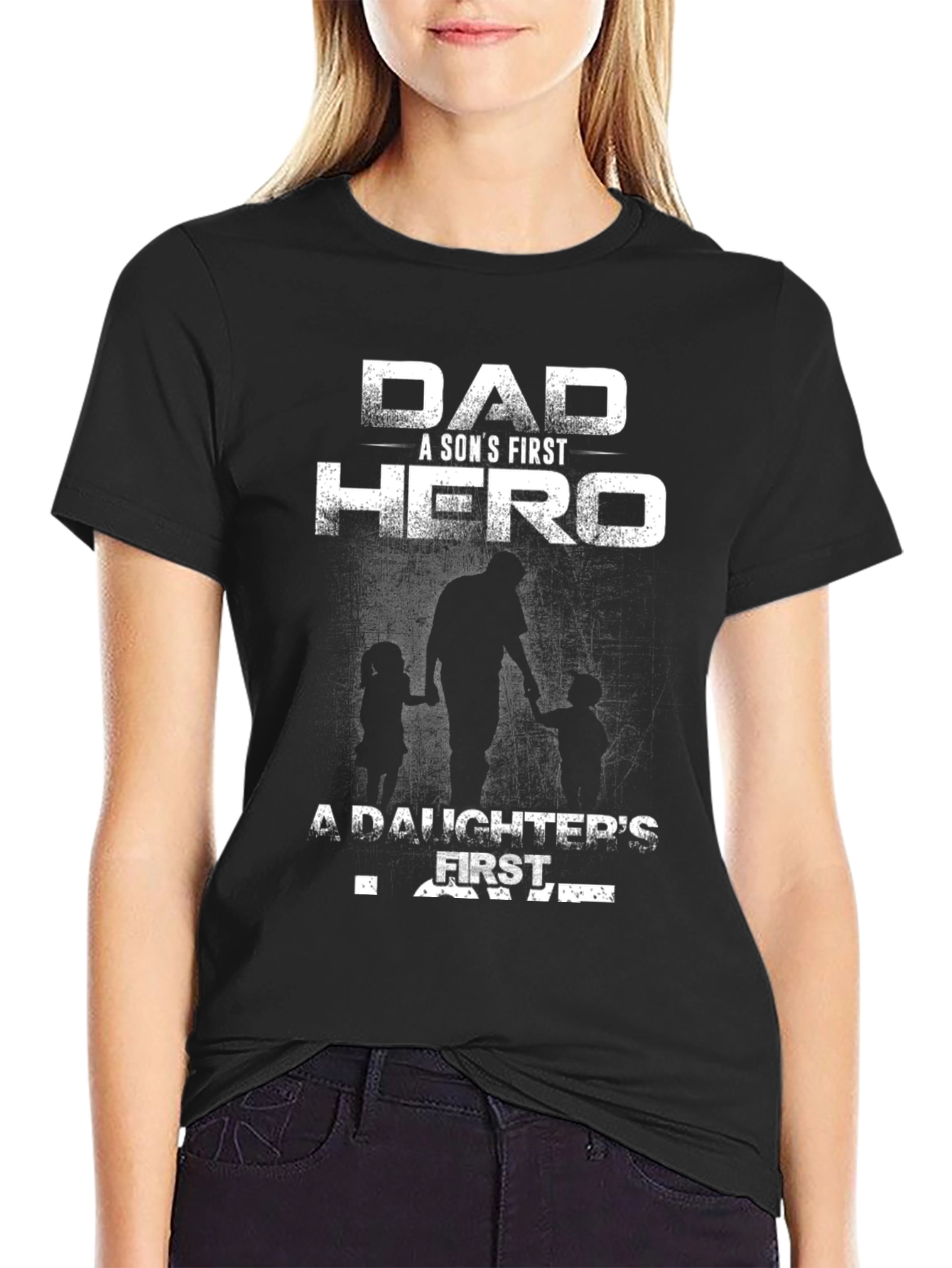 Dad A Sons First Hero T-Shirt Fathers Day Gift