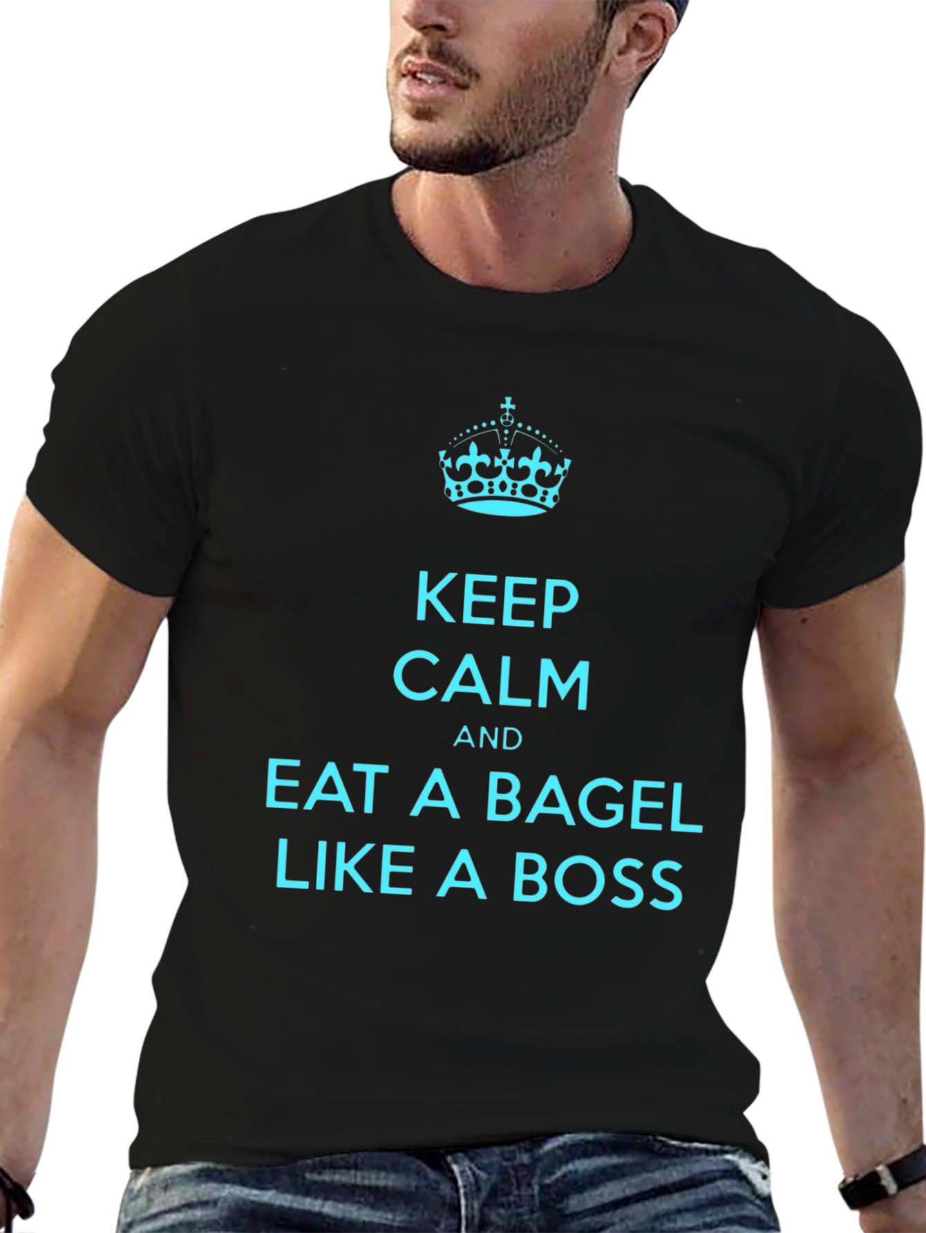 Keep Calm & Eat Bagel Like a Boss Graphic Tee