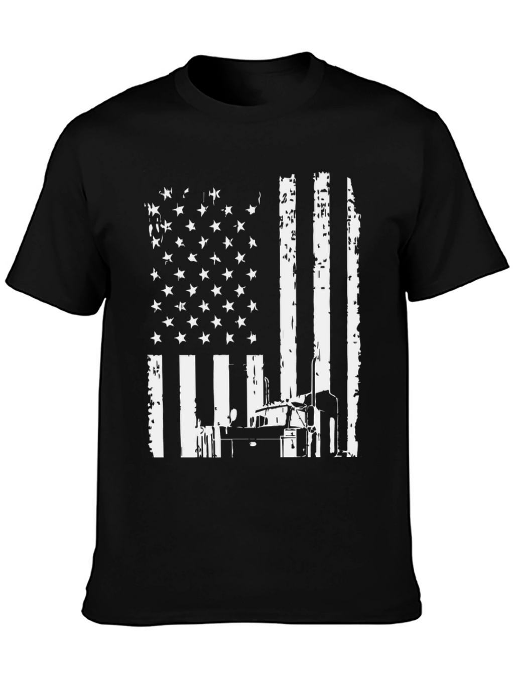 American Flag Trucker T-Shirt