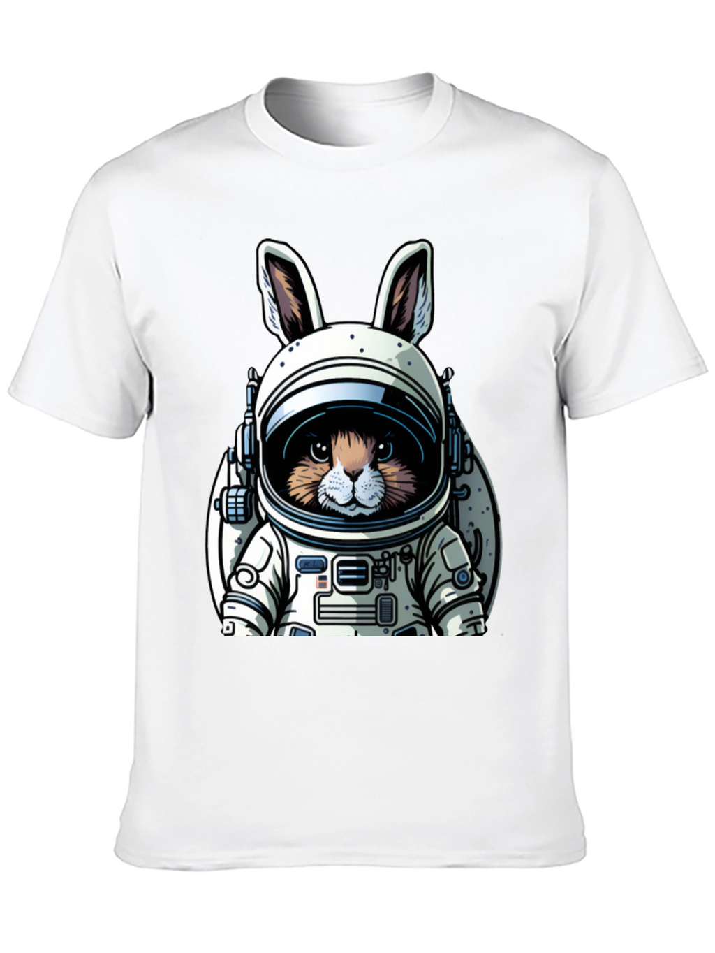Astronaut Bunny Black T-Shirt