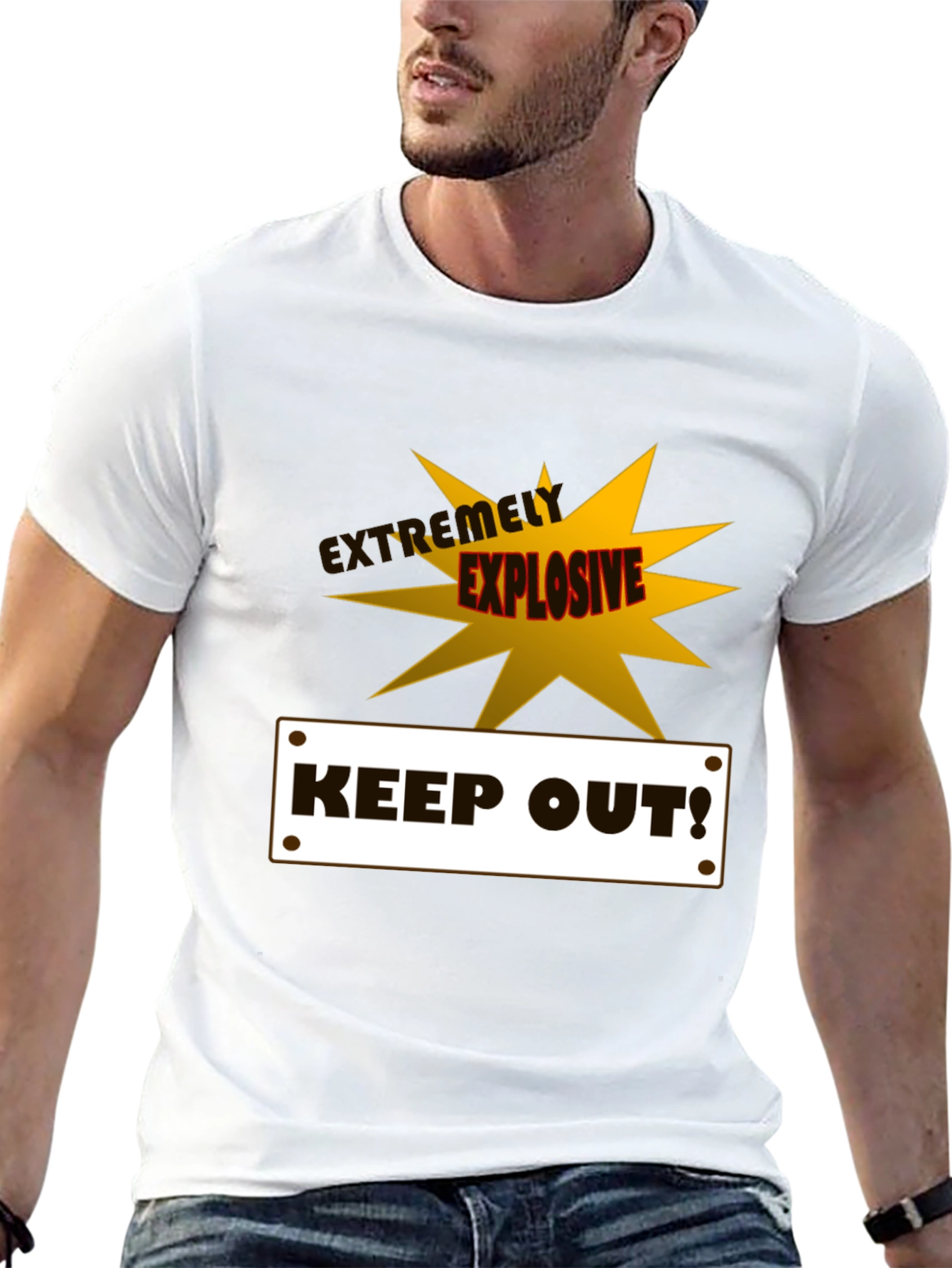Extremely Explosive Keep Out! Graphic T-Shirt