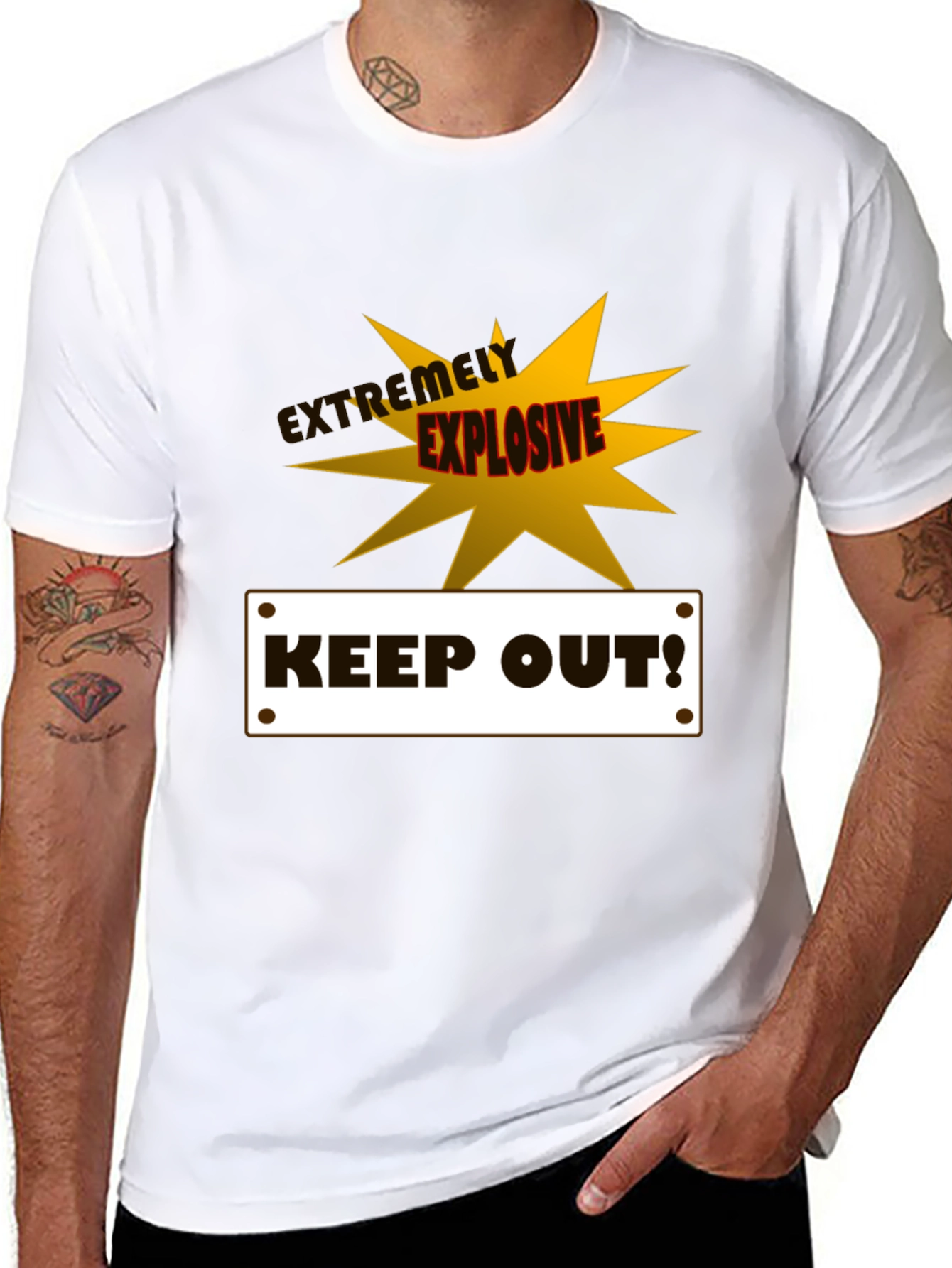 Extremely Explosive Keep Out! Graphic T-Shirt