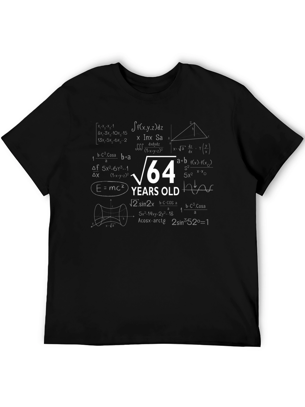 Funny 64 Years Old Math Formula T-Shirt