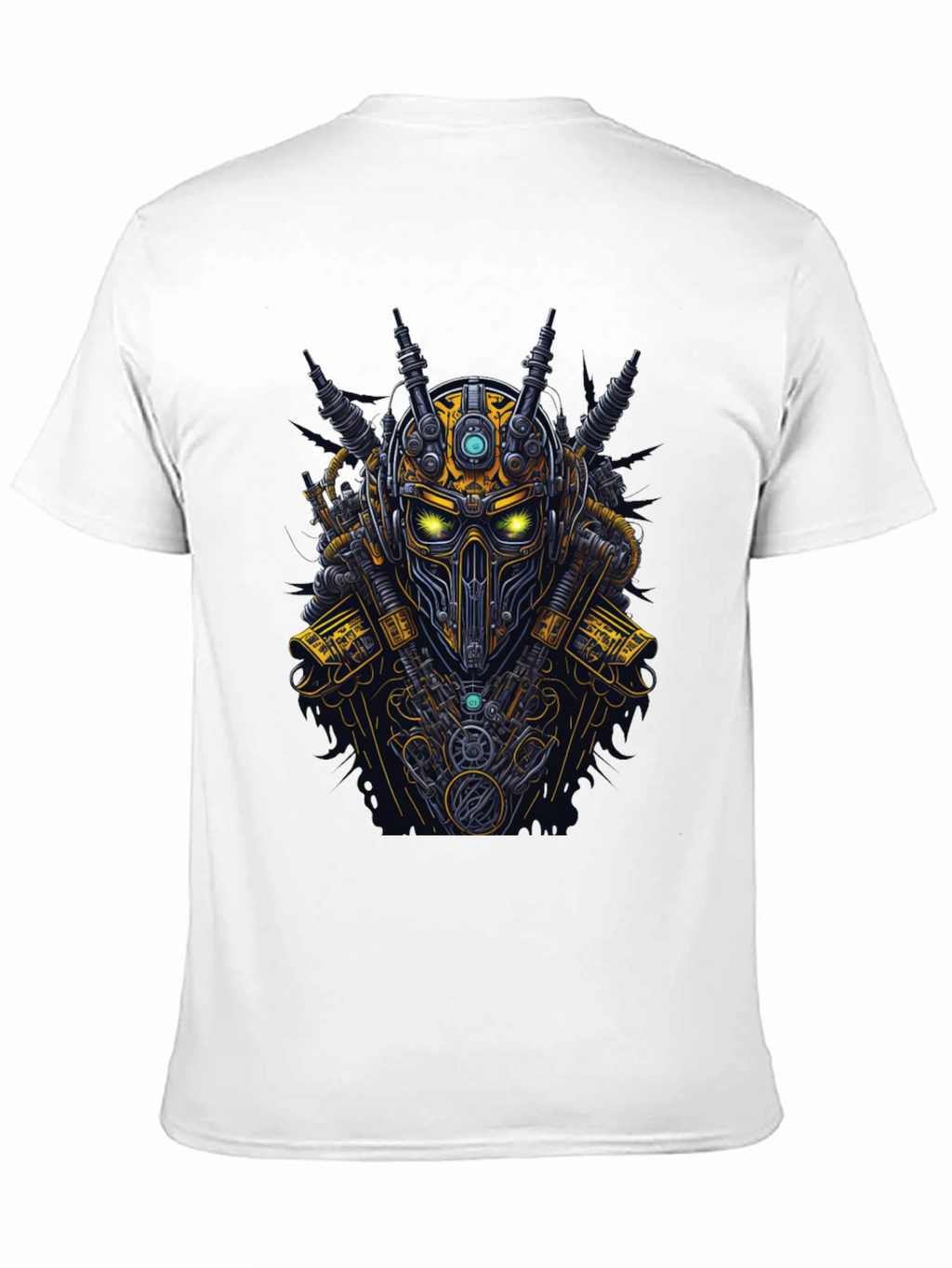 Steampunk Robot Graphic Tee - Black