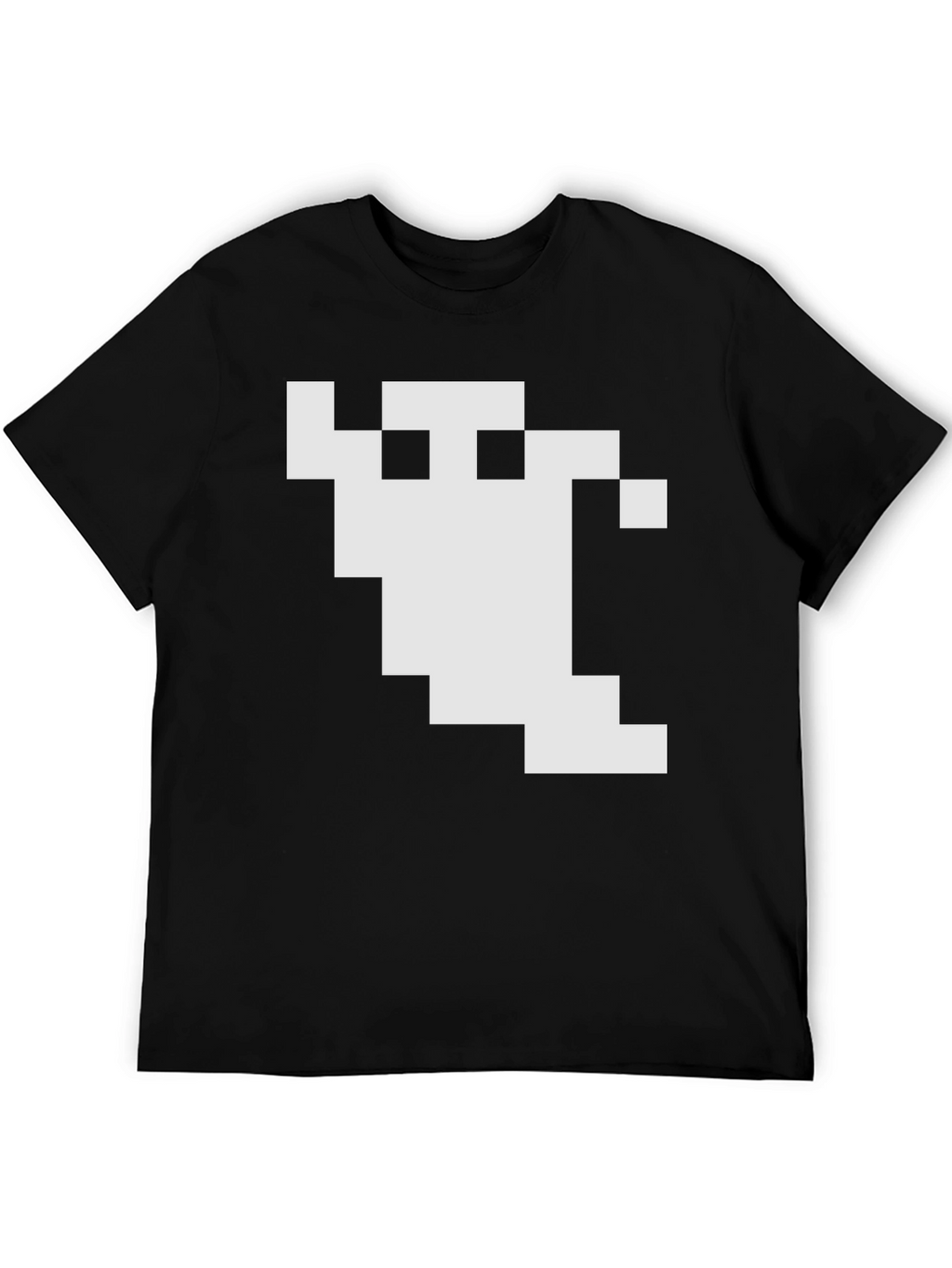 Pixel Ghost Graphic Black T-Shirt