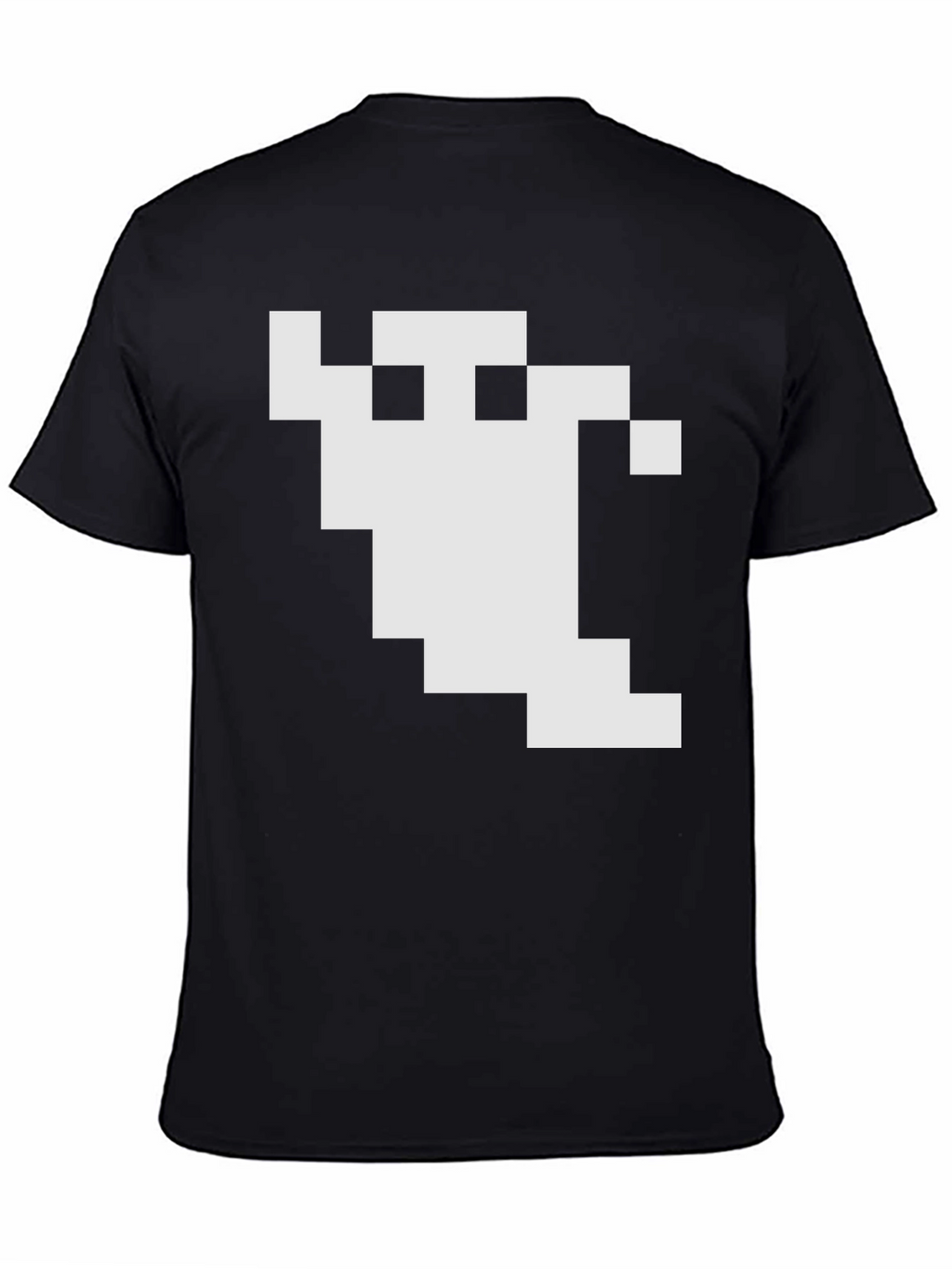 Pixel Ghost Graphic Black T-Shirt