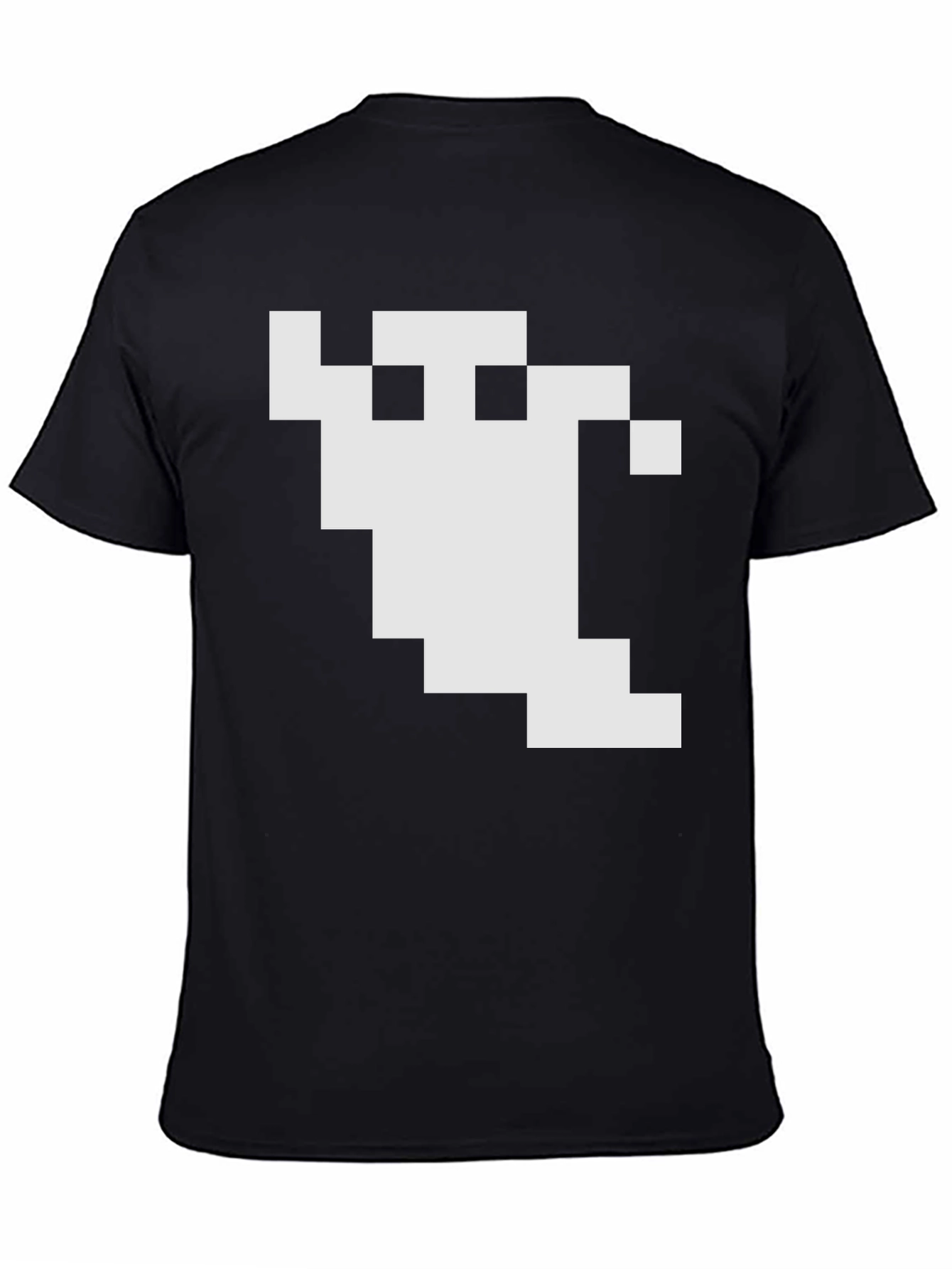 Pixel Ghost Graphic Black T-Shirt