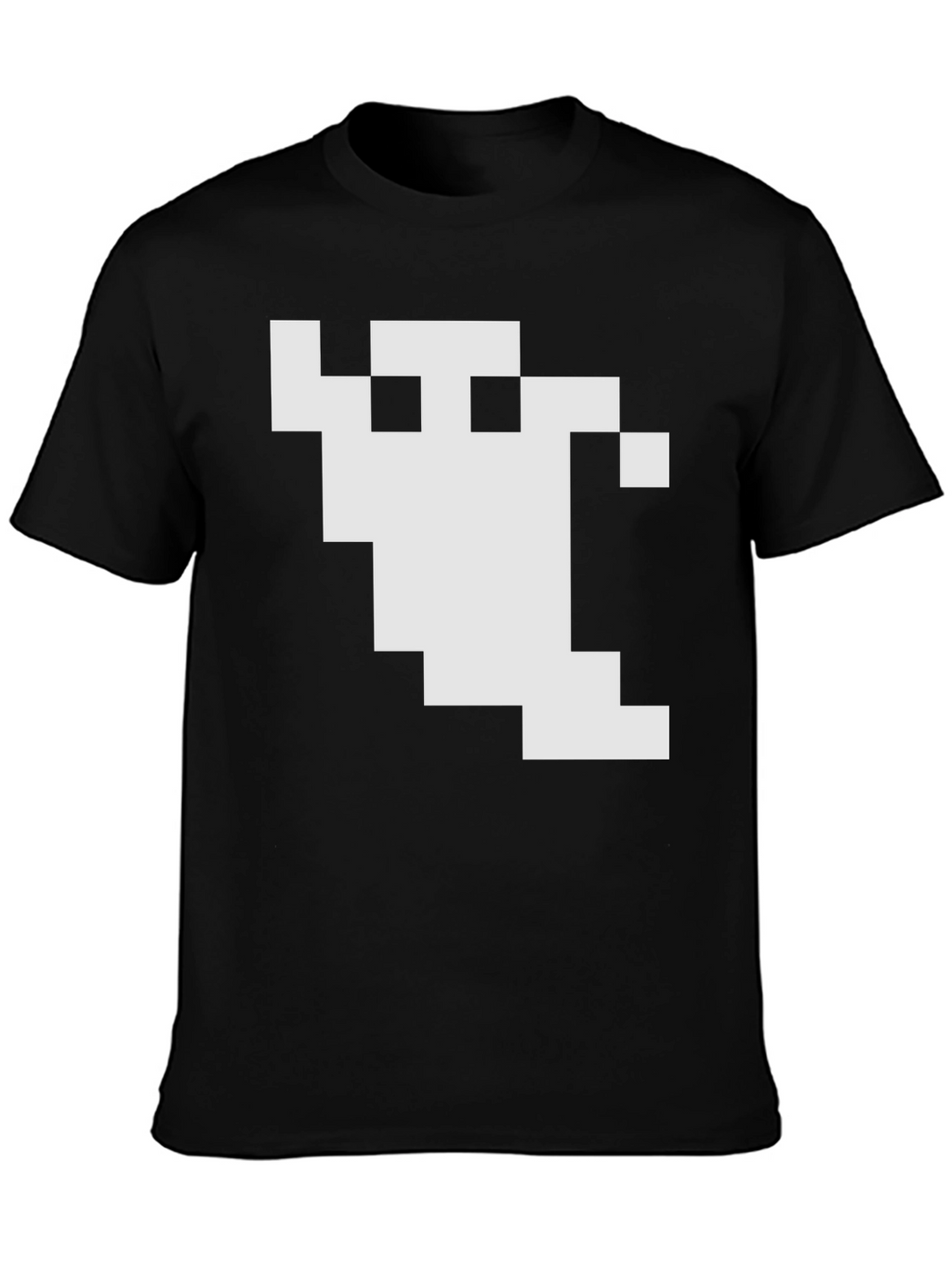 Pixel Ghost Graphic Black T-Shirt