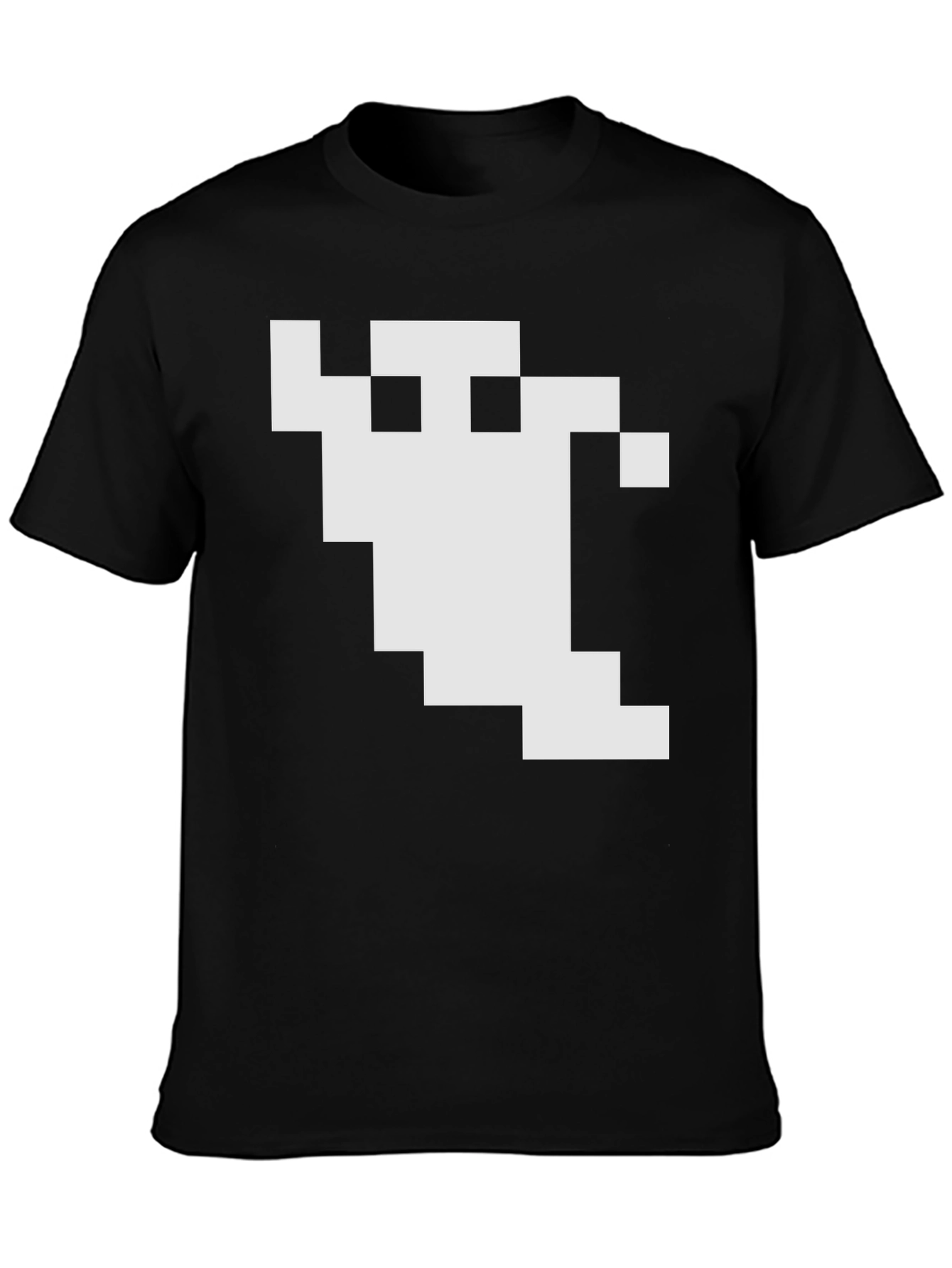 Pixel Ghost Graphic Black T-Shirt