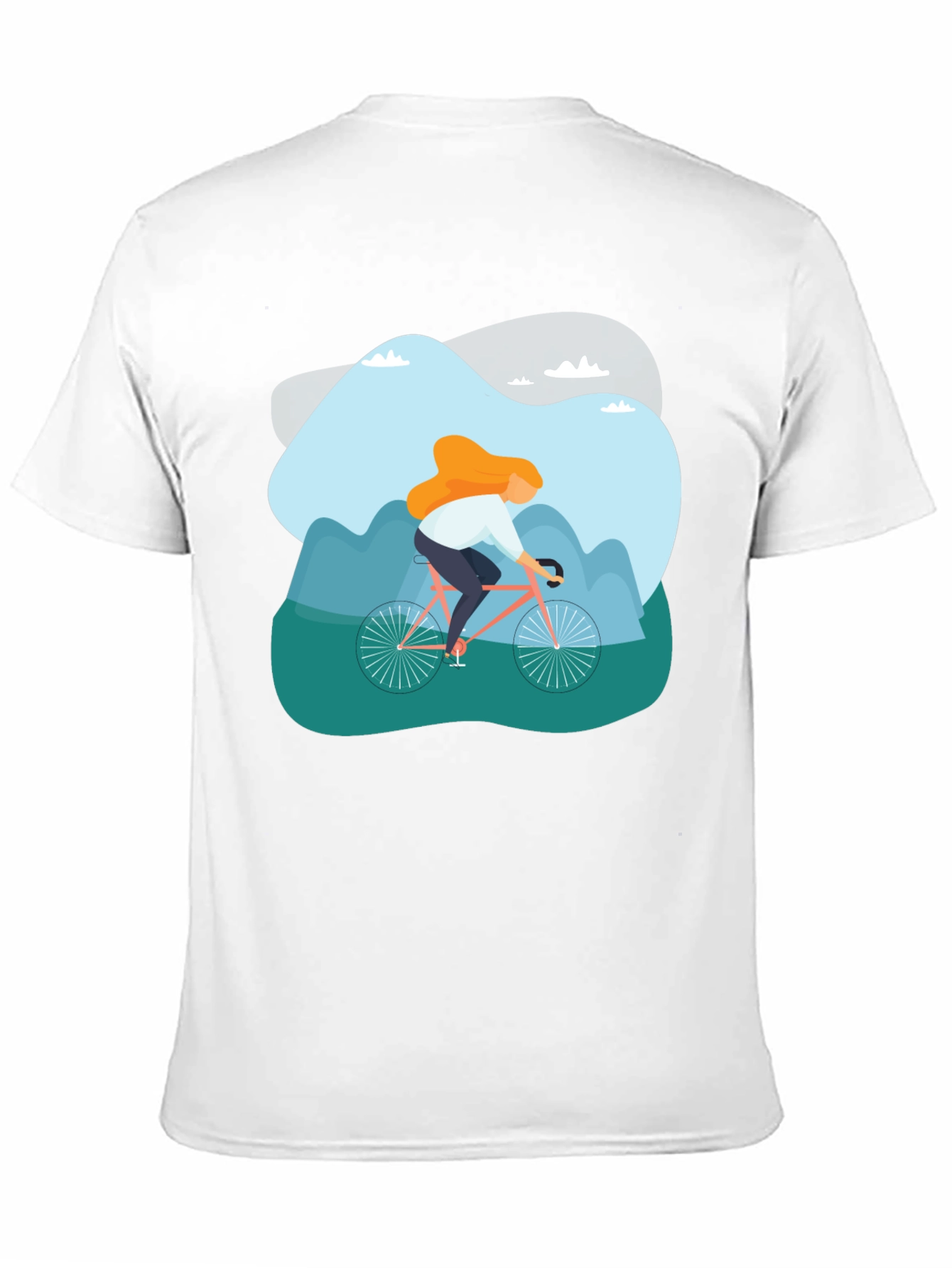 Cycling Adventure Graphic Tee - Black Cotton T-Shirt