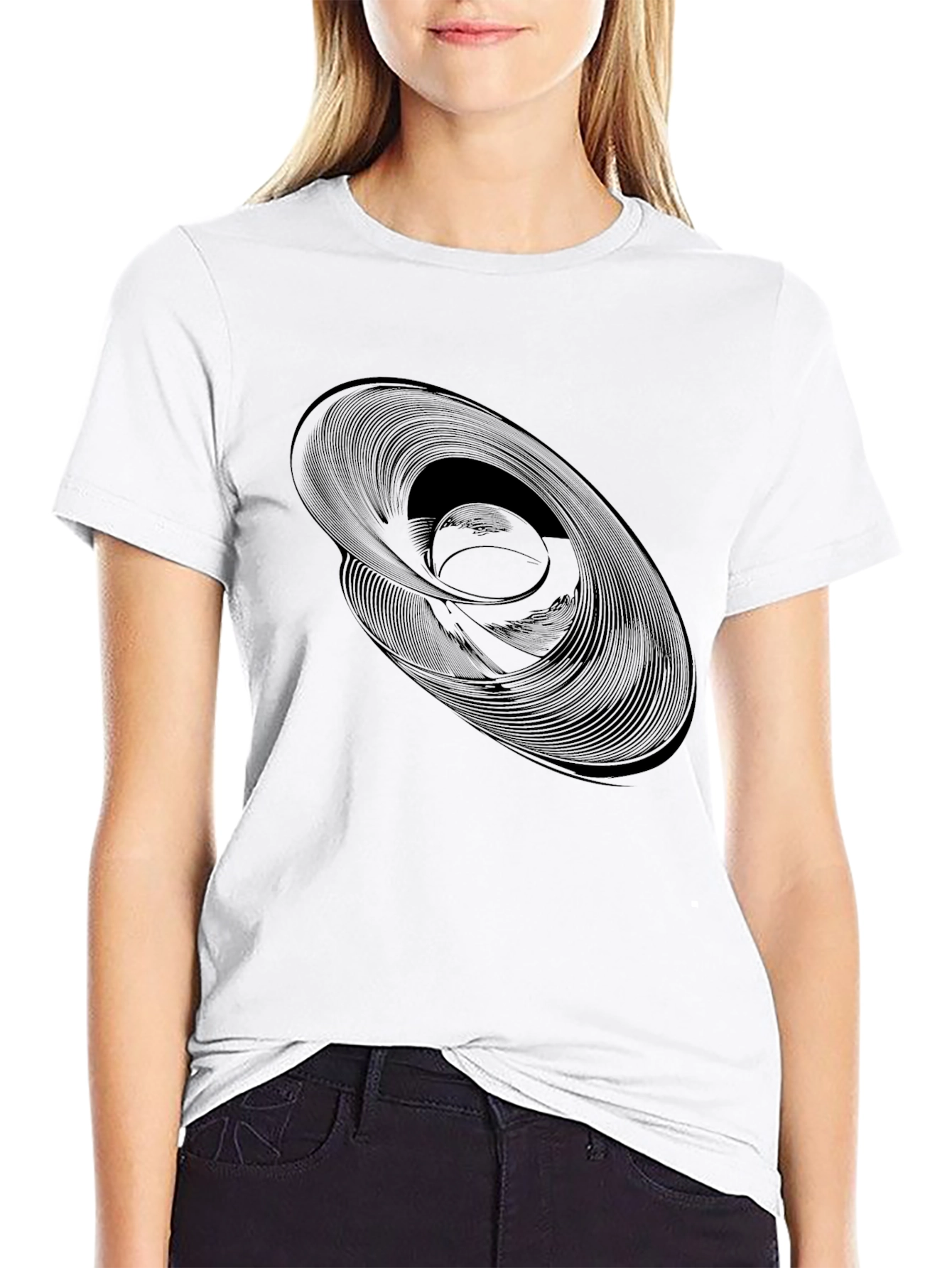 Abstract Swirl Graphic Tee - Modern Style