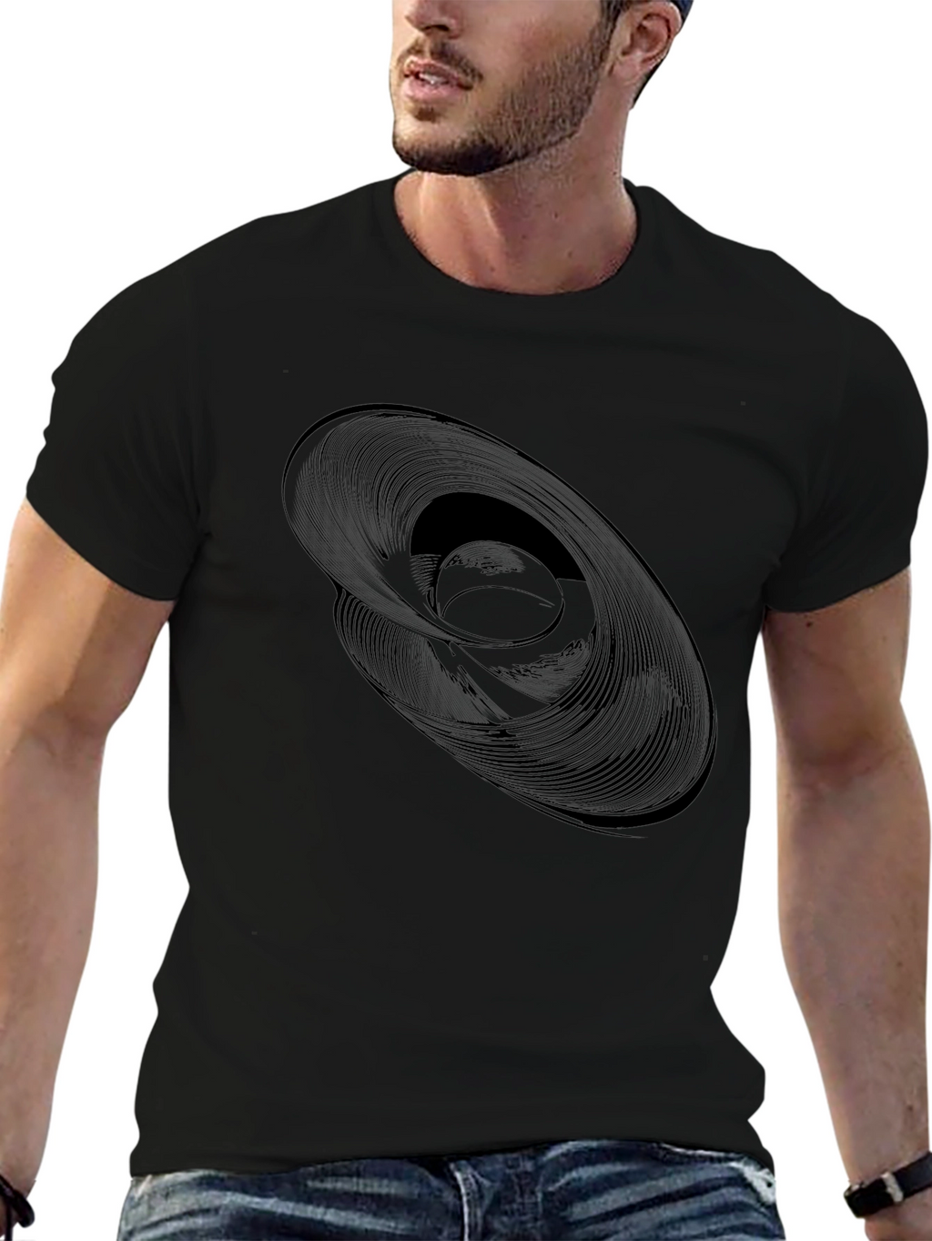 Abstract Swirl Graphic Tee - Modern Style