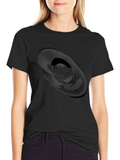 Abstract Swirl Graphic Tee - Modern Style