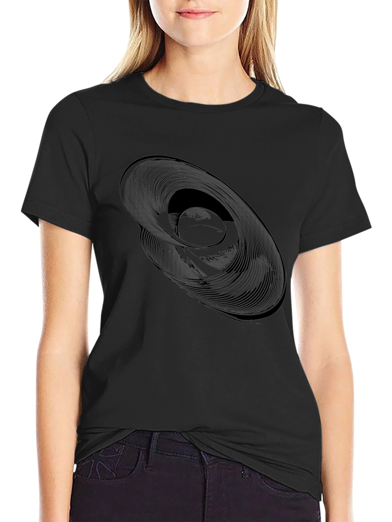 Abstract Swirl Graphic Tee - Modern Style