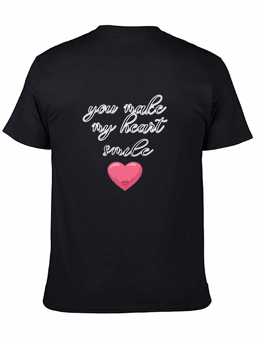 Romantic Heart Smile T-Shirt -  Mens Graphic Tee