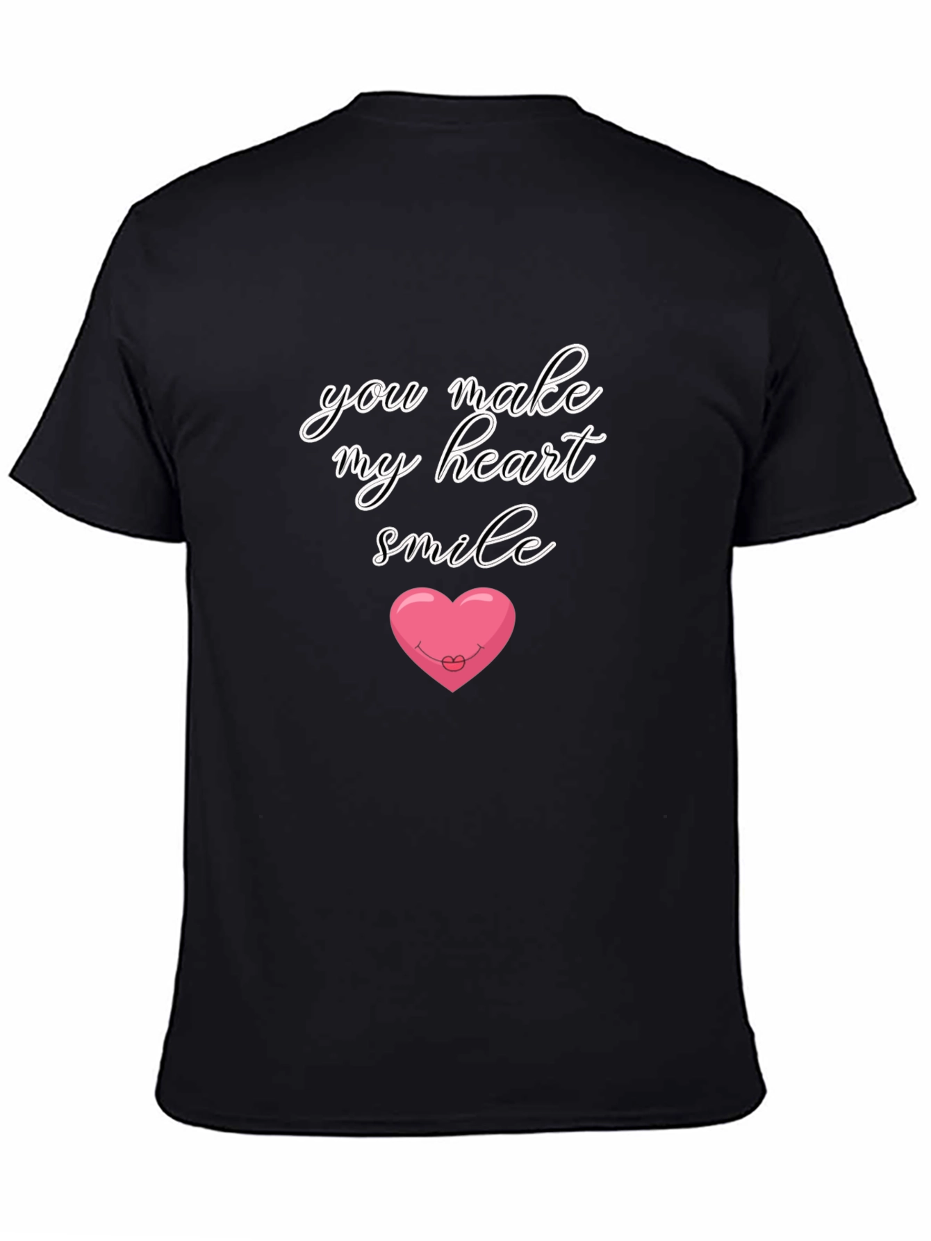 Romantic Heart Smile T-Shirt -  Mens Graphic Tee