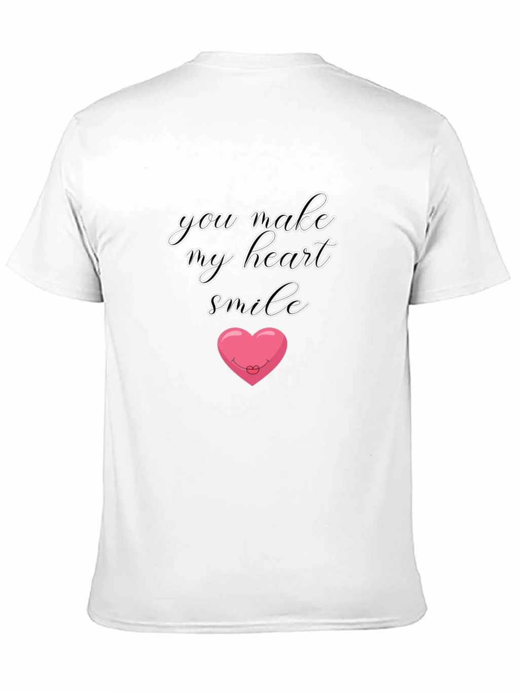 Romantic Heart Smile T-Shirt -  Mens Graphic Tee