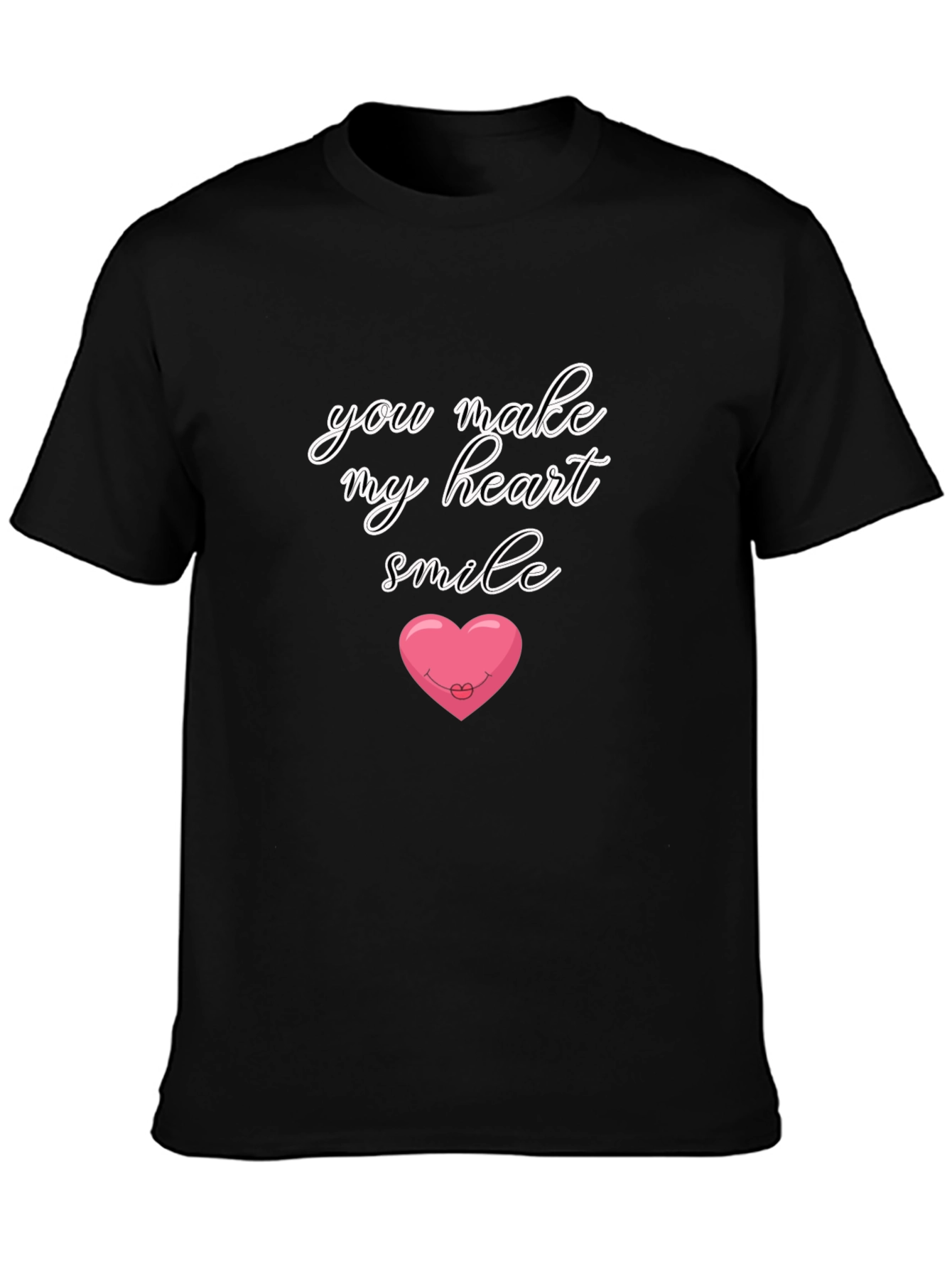 Romantic Heart Smile T-Shirt -  Mens Graphic Tee