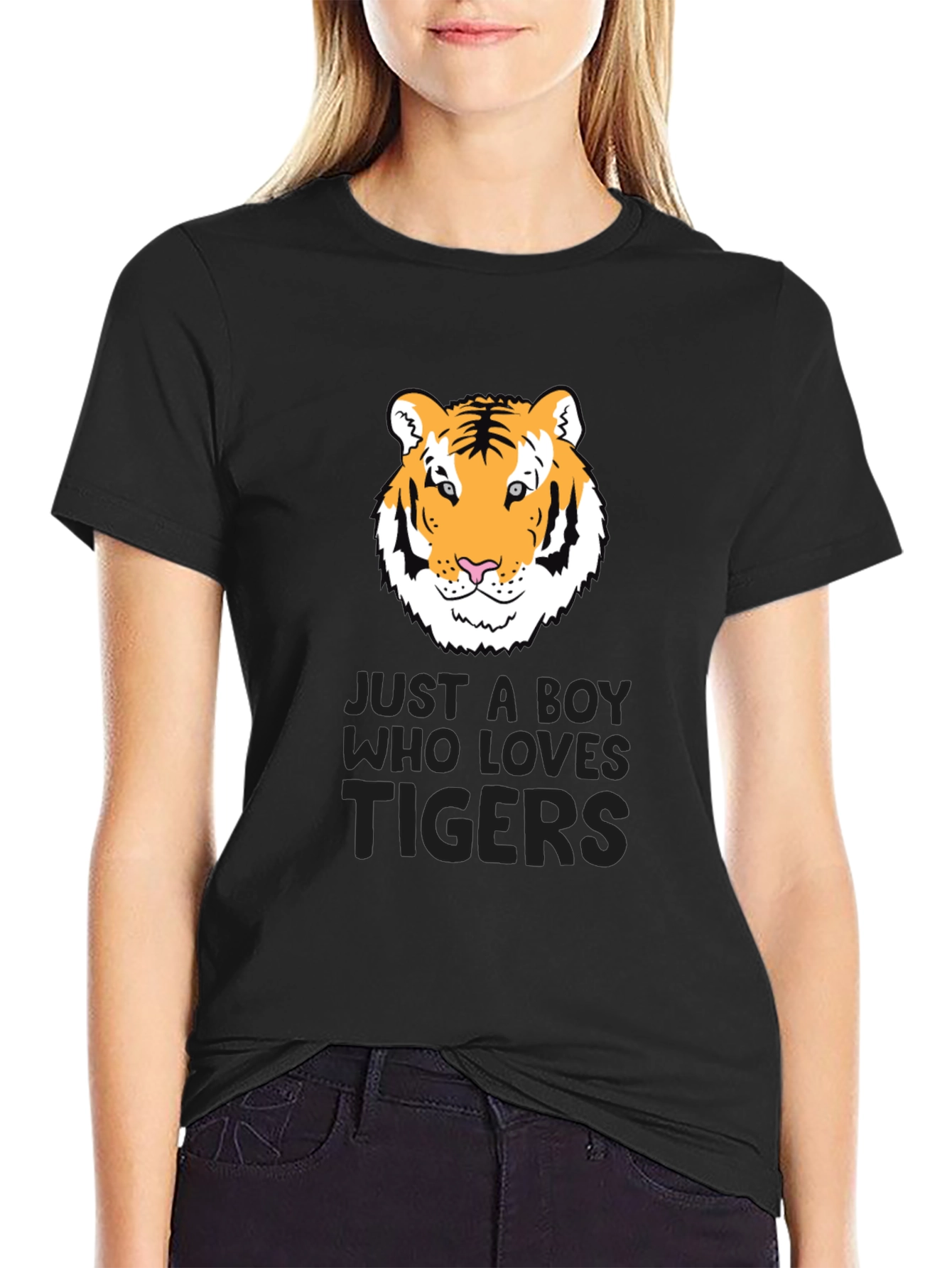 Tiger Lover Graphic Tee - Just a Boy Who Loves Tigers