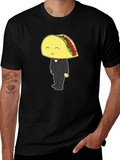 Taco Tuxedo Graphic Tee - Black Cotton T-Shirt