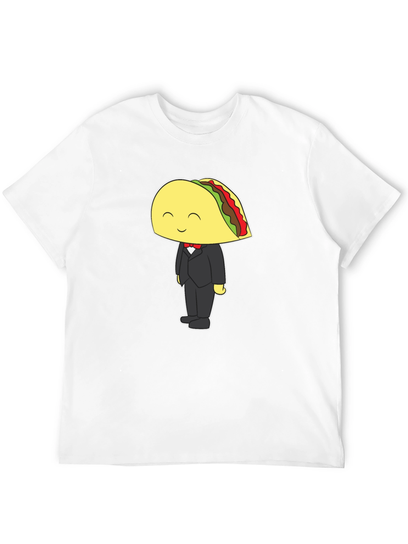 Taco Tuxedo Graphic Tee - Black Cotton T-Shirt