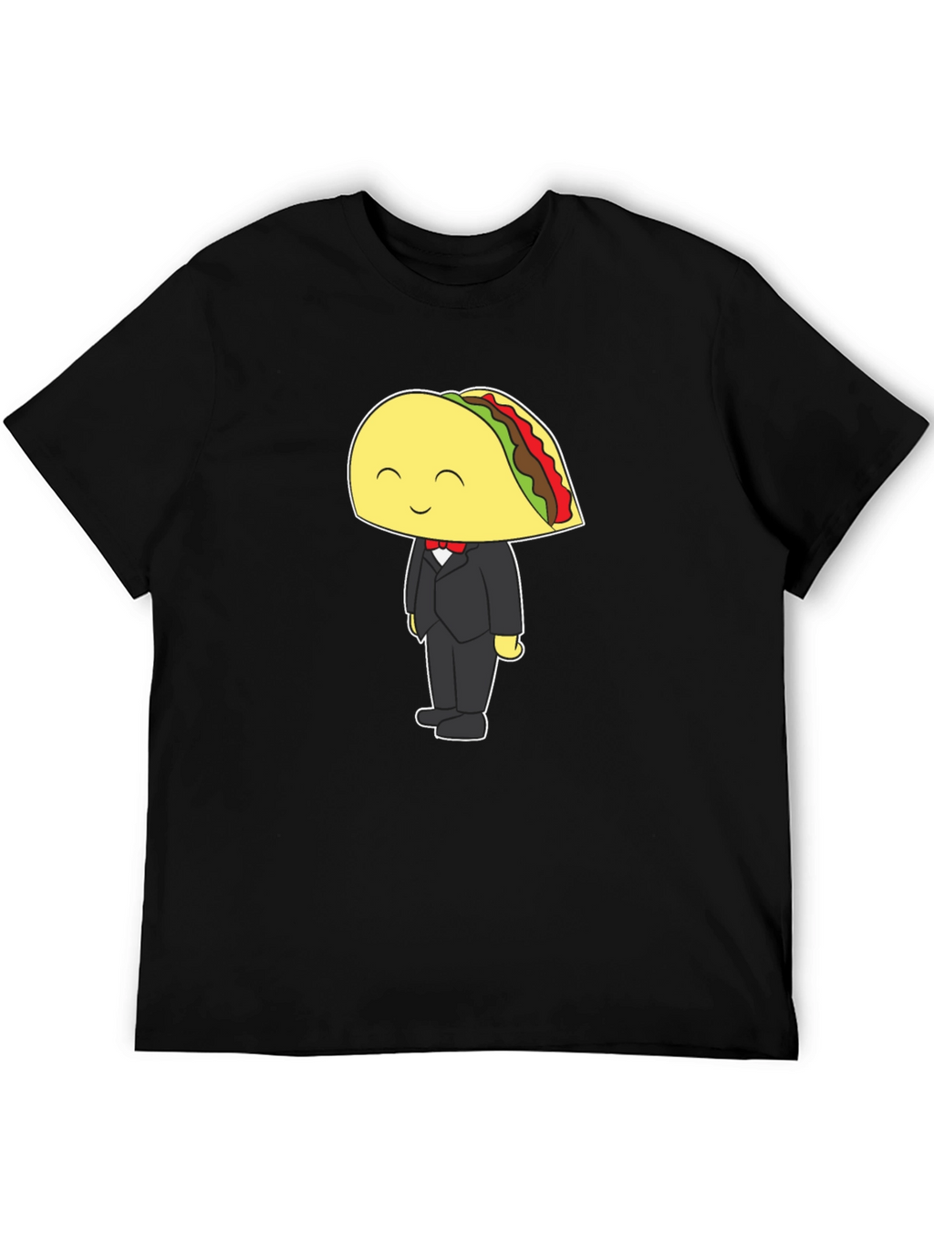 Taco Tuxedo Graphic Tee - Black Cotton T-Shirt
