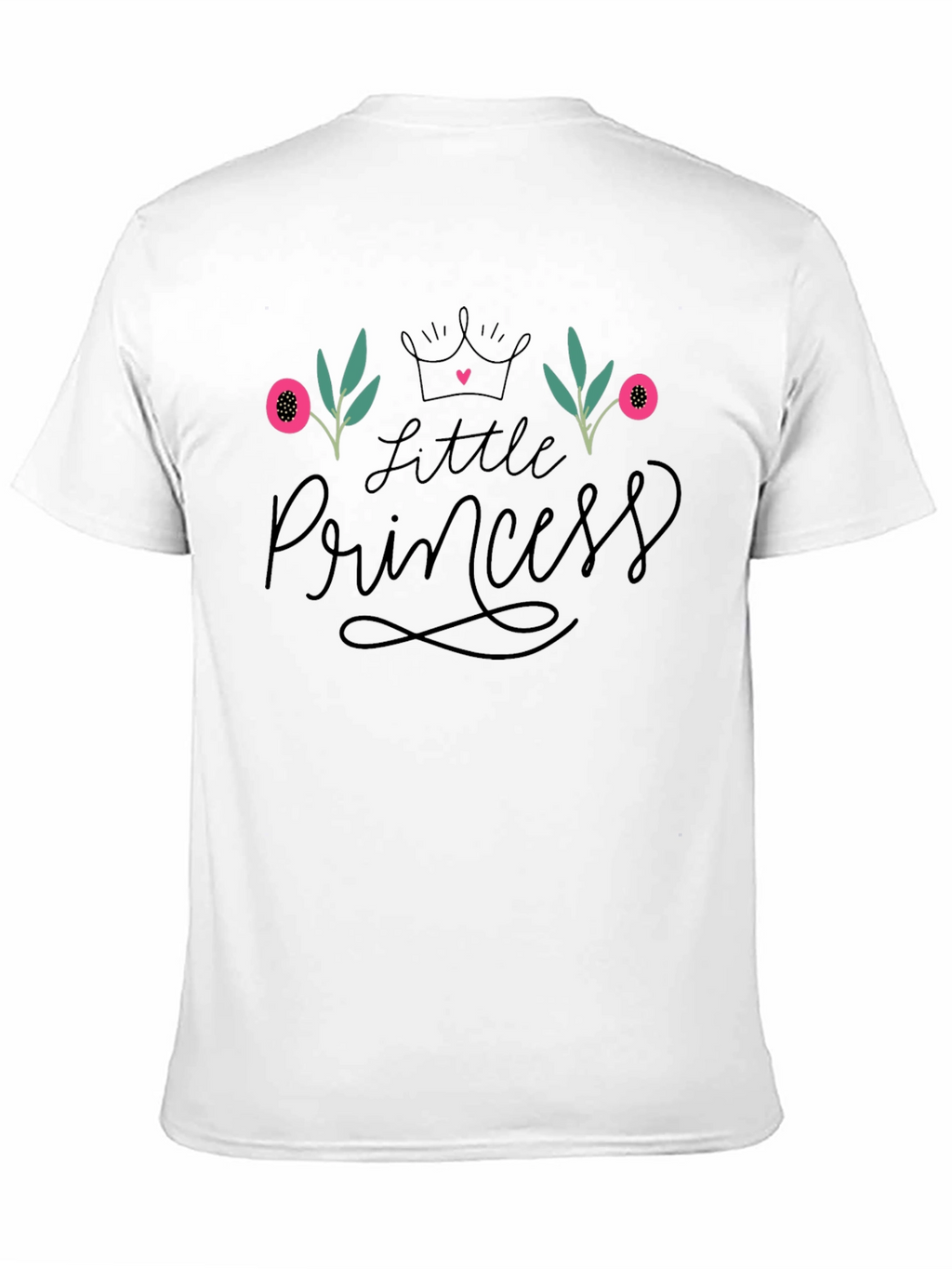 Little Princess Floral Black T-Shirt